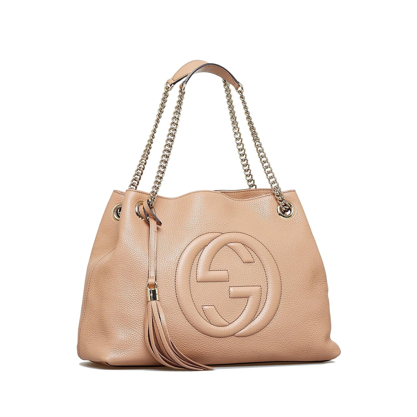 Gucci Soho SHG-2O1yVN Calf Brown Chain Tote Bag
