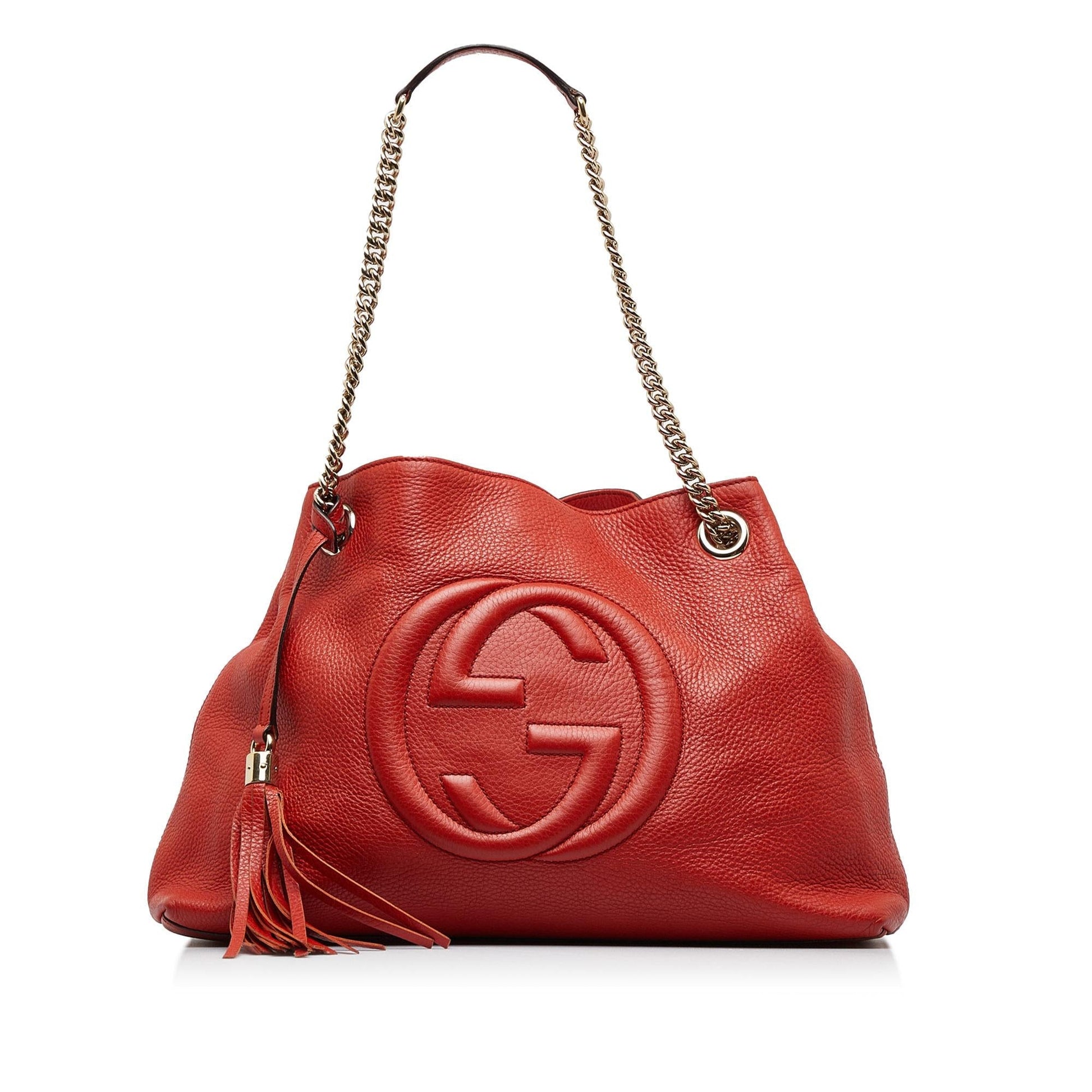 Gucci Soho SHG-js3eCU Calf Red Chain Shoulder Bag