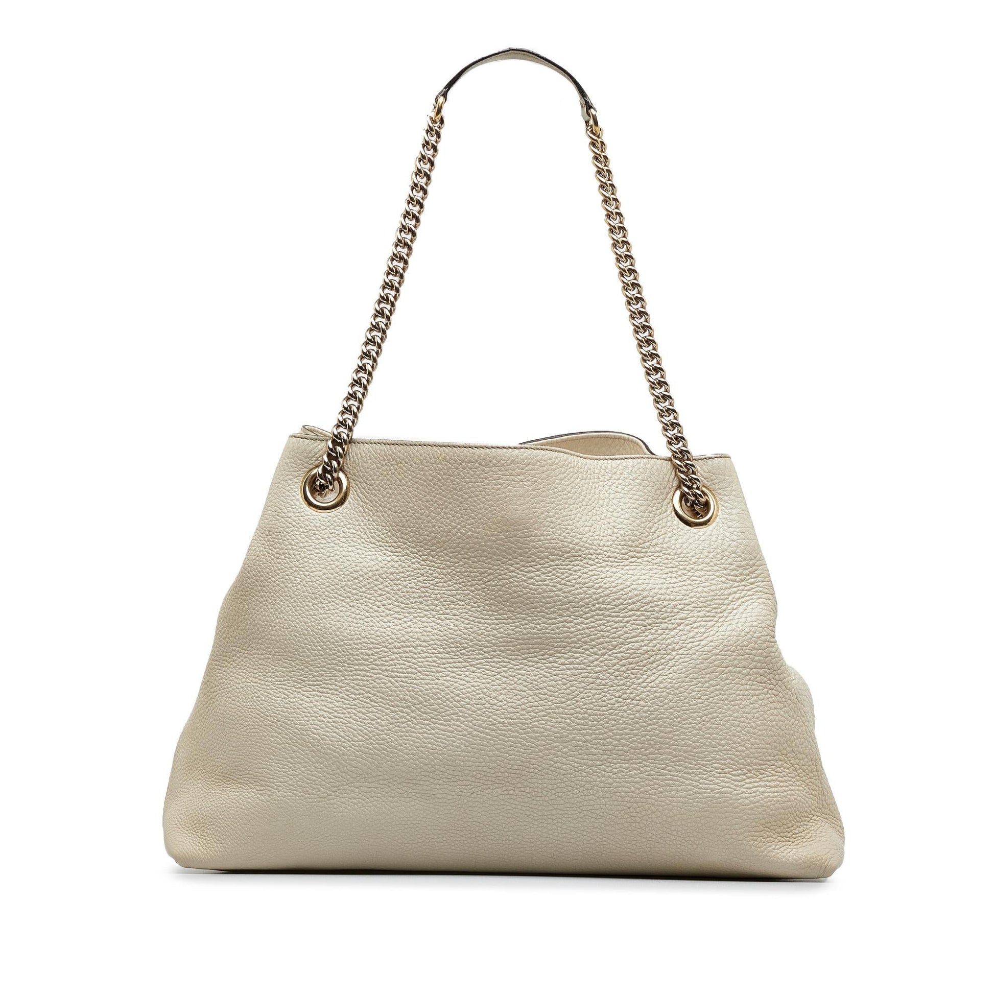 Gucci Soho SHG-UpYeXp Calf White Chain Shoulder Bag