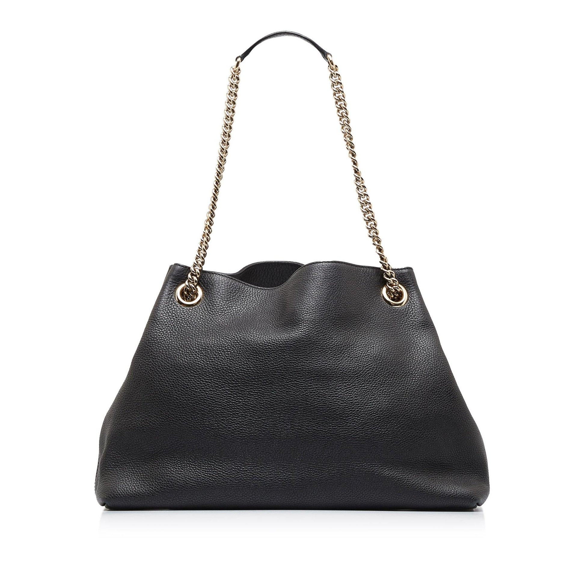 Gucci Soho SHG-0ALEX5 Calf Black Chain Tote Bag