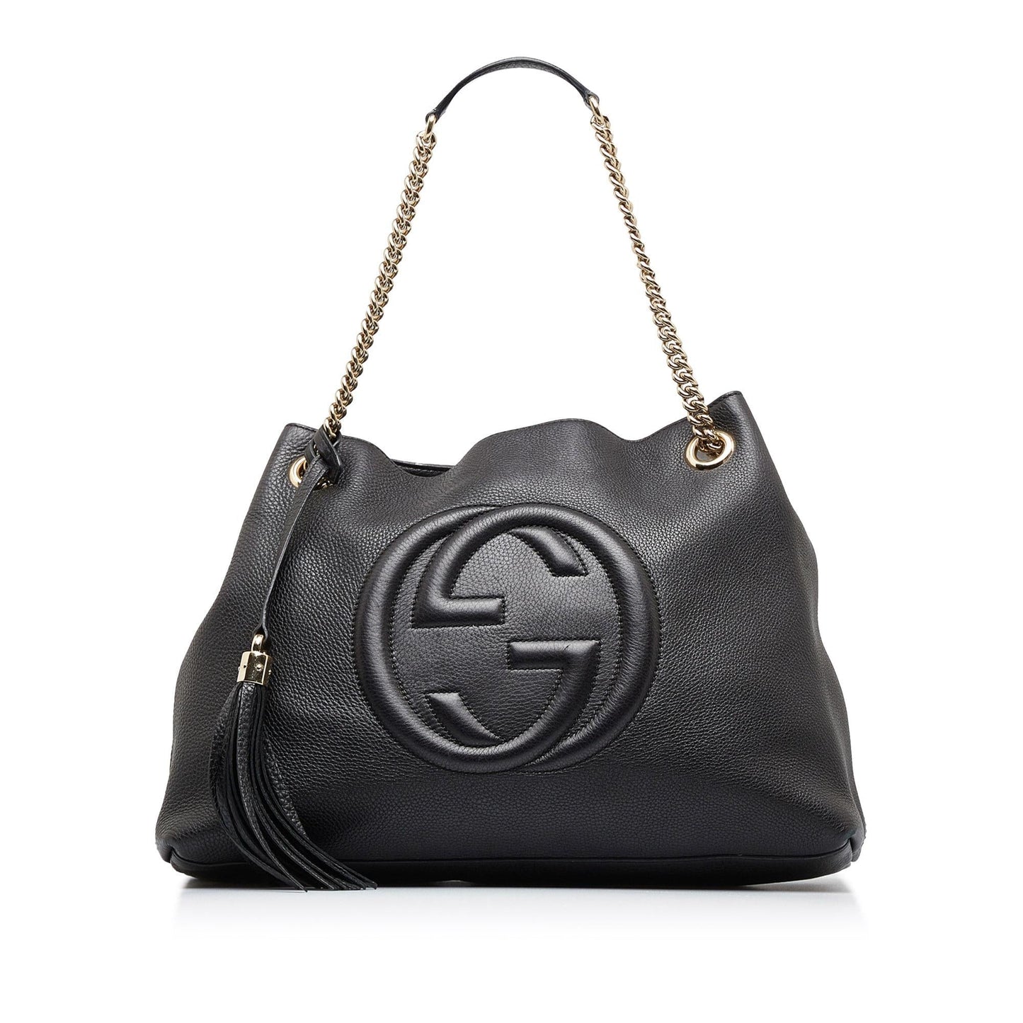 Gucci Soho SHG-0ALEX5 Calf Black Chain Tote Bag