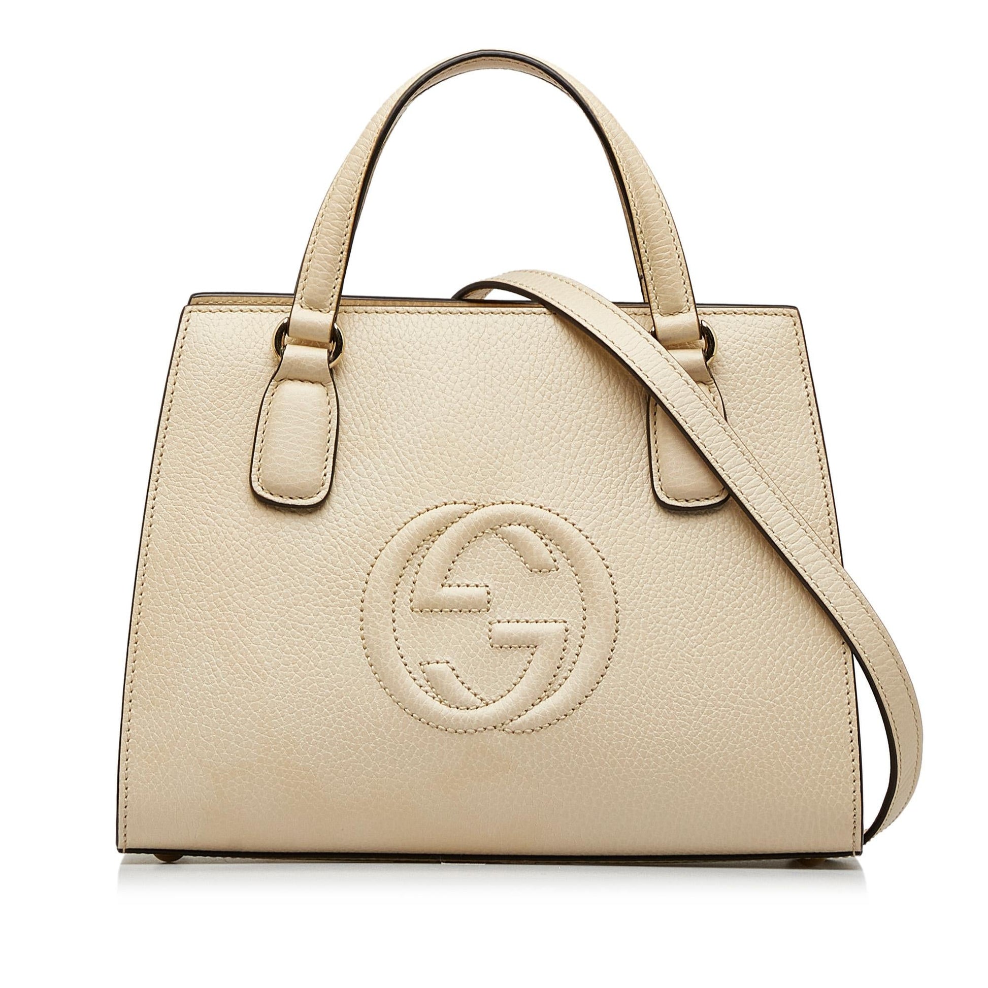 Gucci Soho Convertible SHG-gr9CbG Calf White Satchel Bag