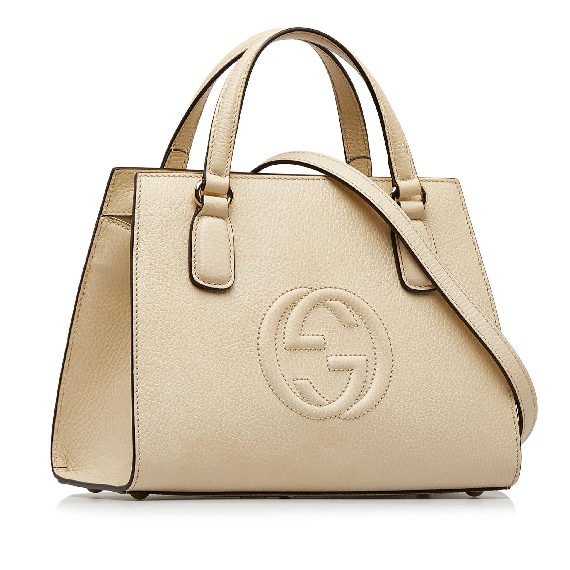 Gucci Soho Convertible SHG-gr9CbG Calf White Satchel Bag