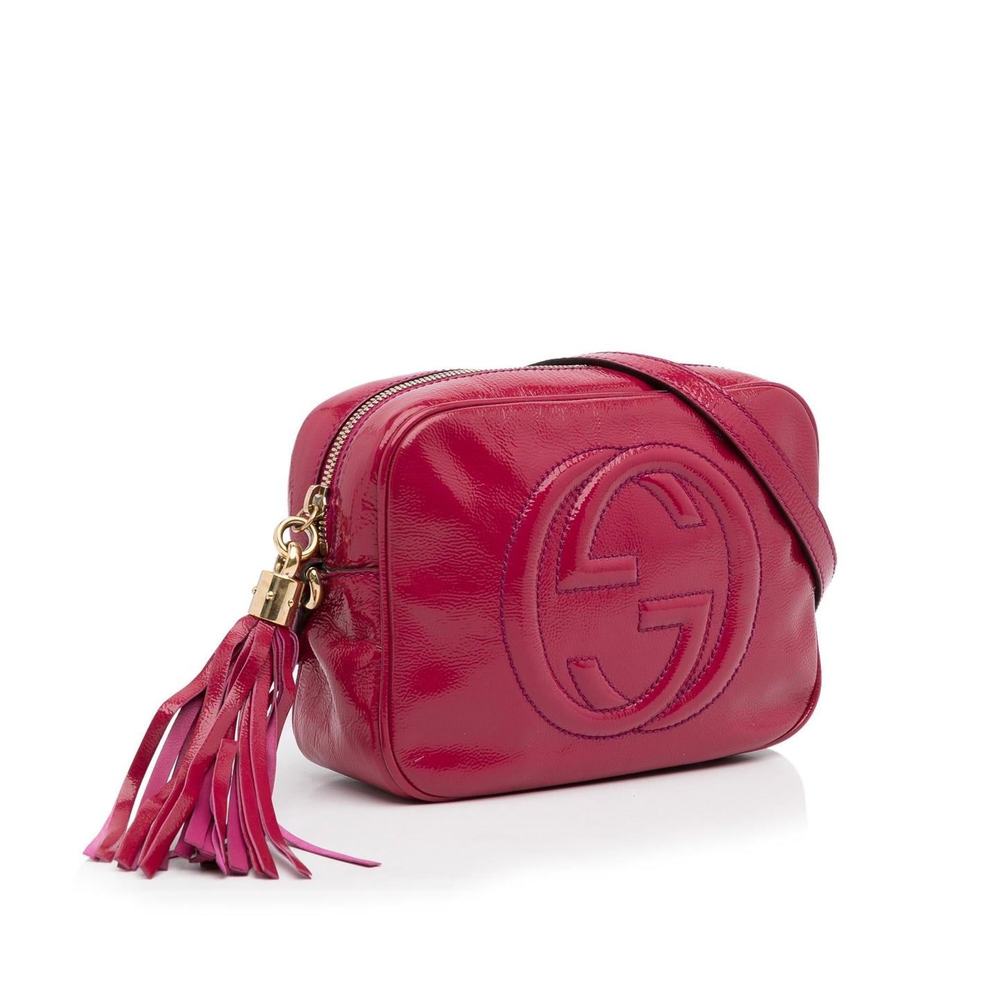 Gucci Soho Disco SHG-dj4847 Leather Patent Pink Crossbody Bag