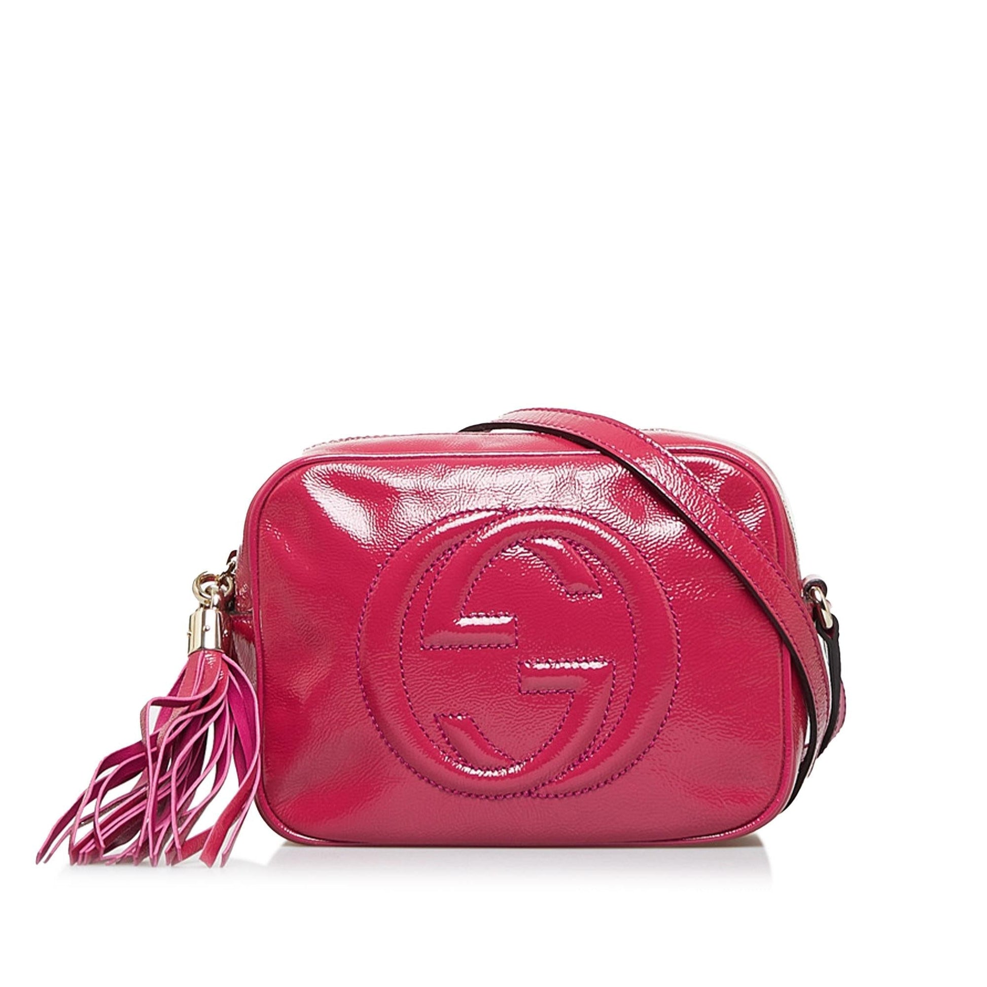 Gucci Soho Disco SHG-He7i6Z Leather Patent Red Crossbody Bag