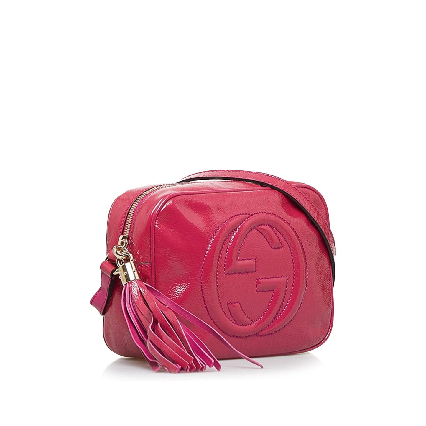Gucci Soho Disco SHG-He7i6Z Leather Patent Red Crossbody Bag