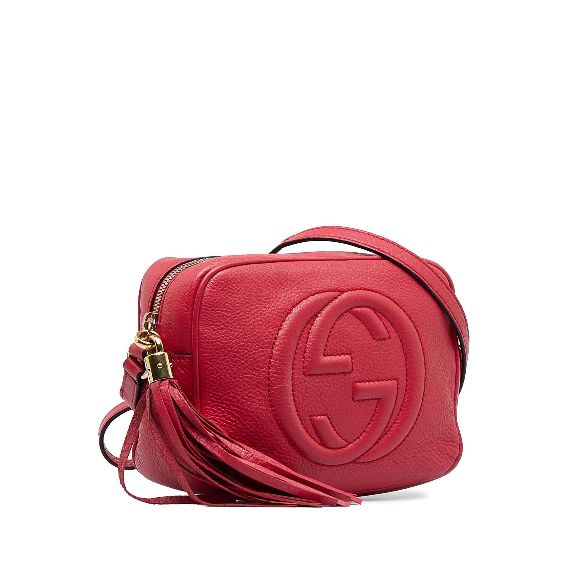 Gucci Soho Disco SHG-BYFB7C Calf Red Crossbody Bag
