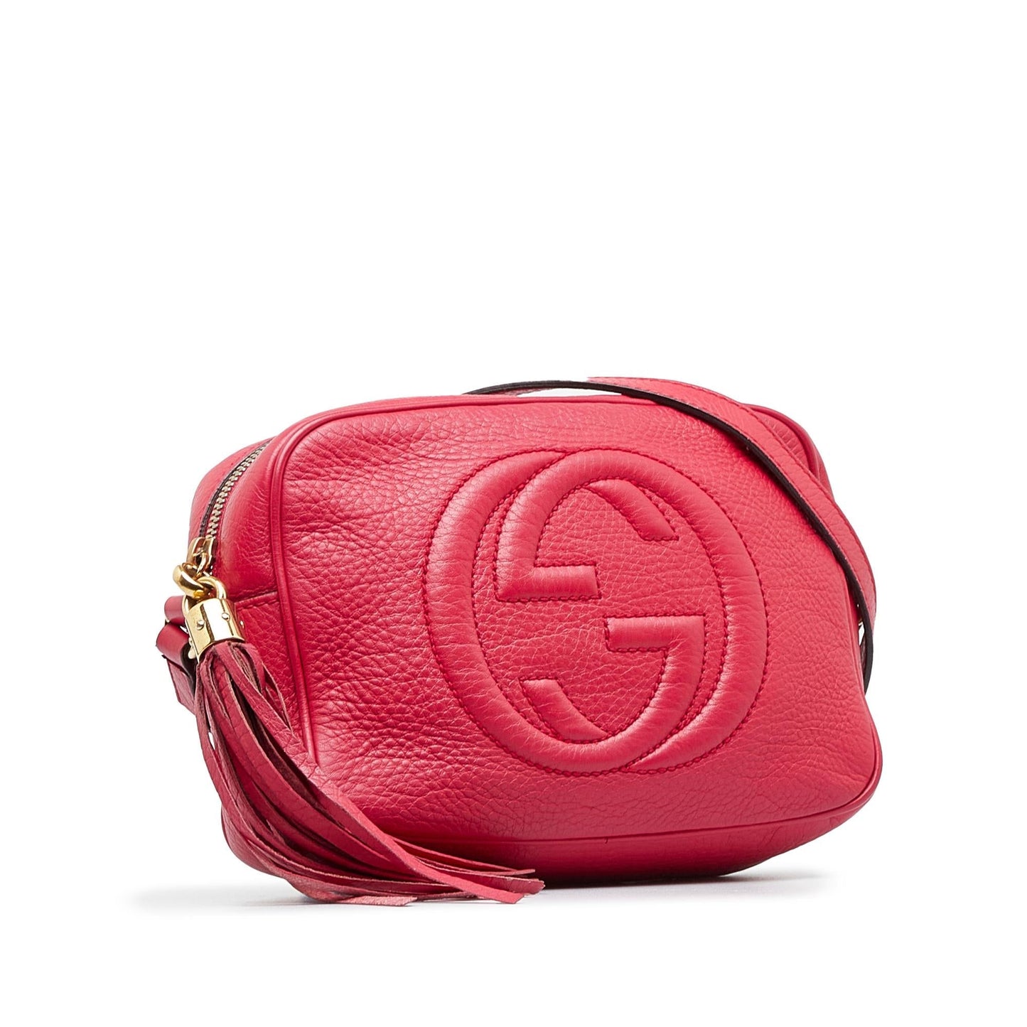 Gucci Soho Disco SHG-83ZIYq Calf Red Crossbody Bag