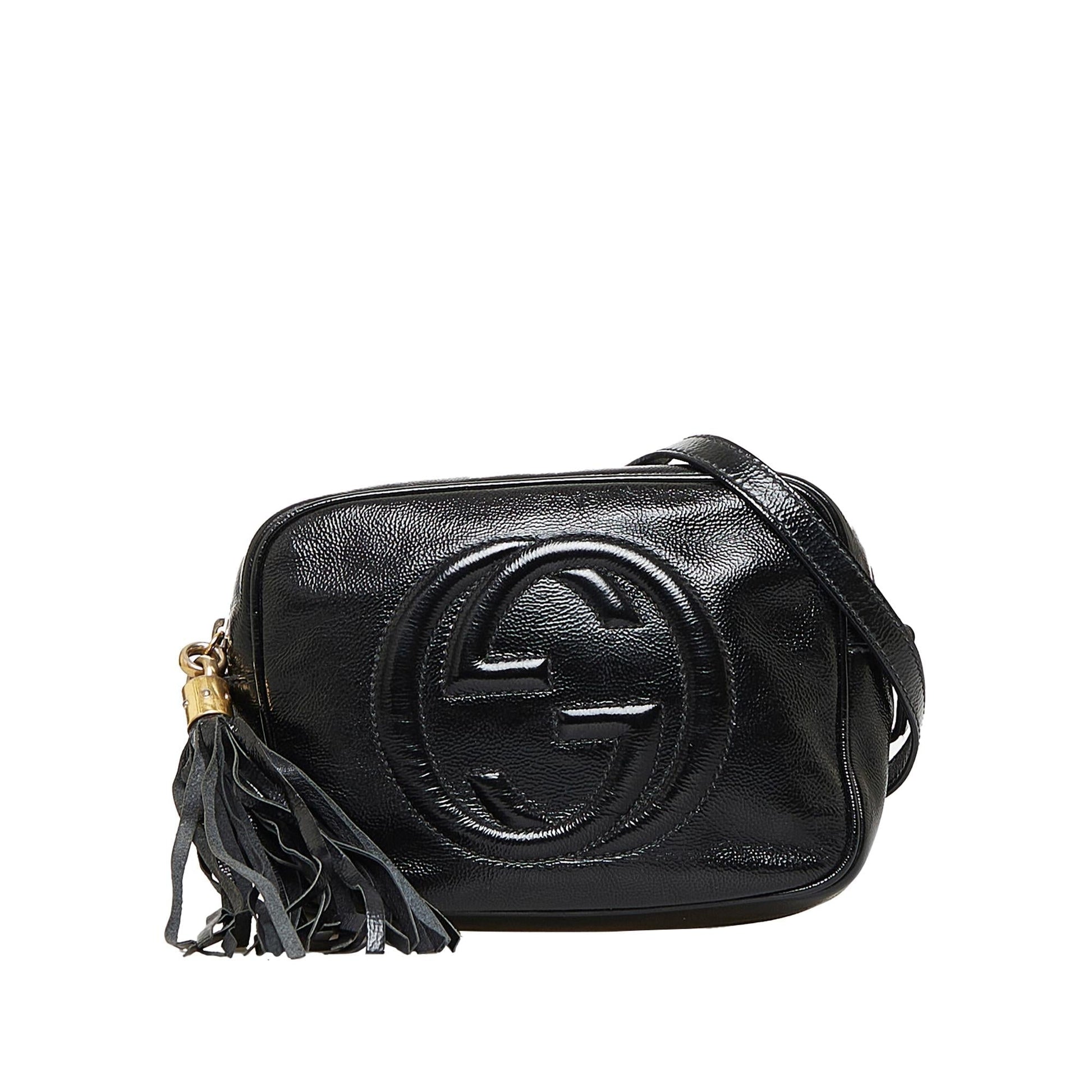 Gucci Soho Disco SHG-Ltk0jB Leather Patent Black Crossbody Bag