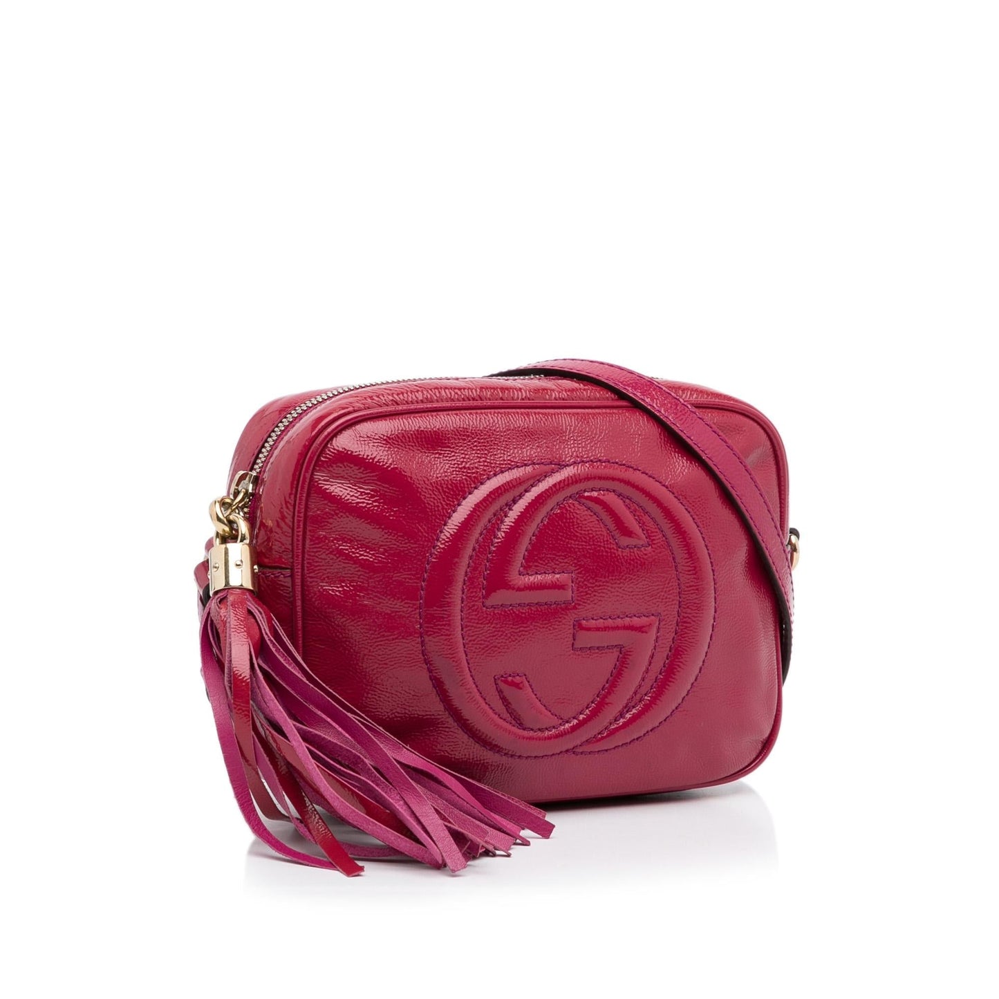 Gucci Soho Disco SHG-nmRyeO Leather Patent Pink Crossbody Bag