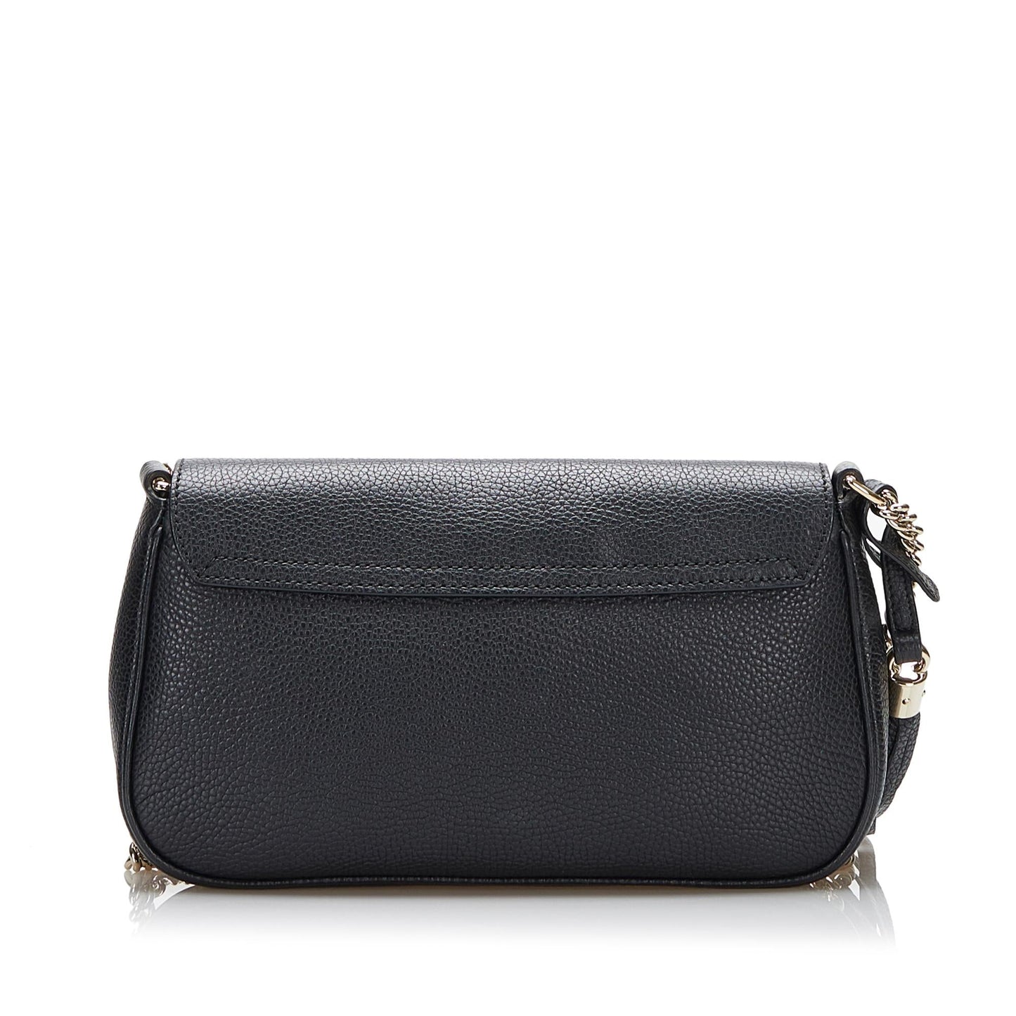 Gucci Soho SHG-UVI074 Calf Black Flap Crossbody Bag