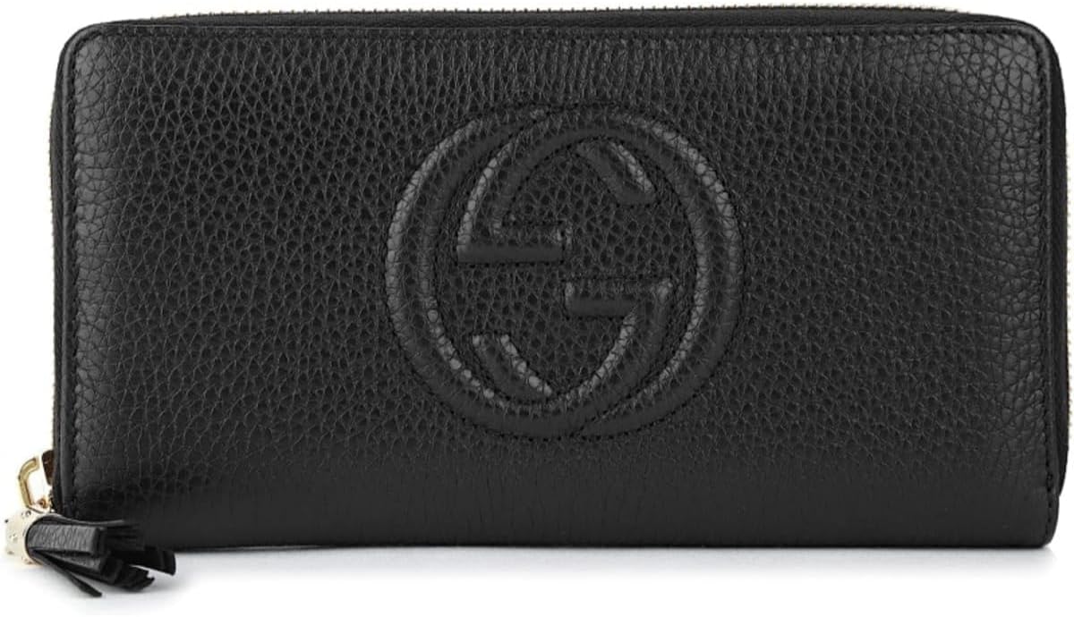 Gucci GRAINED SOHO ZIPPY Leather Calfskin Wallet Case
