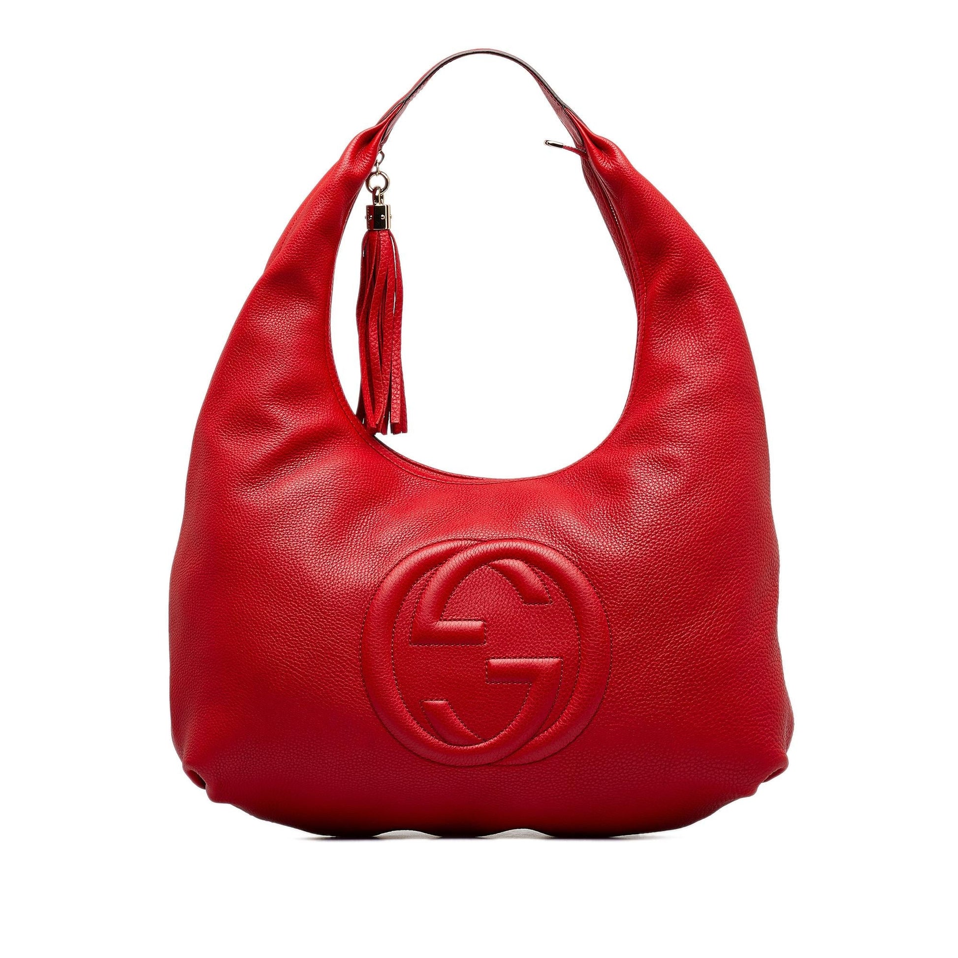 Gucci Soho SHG-ip9AKc Calf Red Shoulder Bag