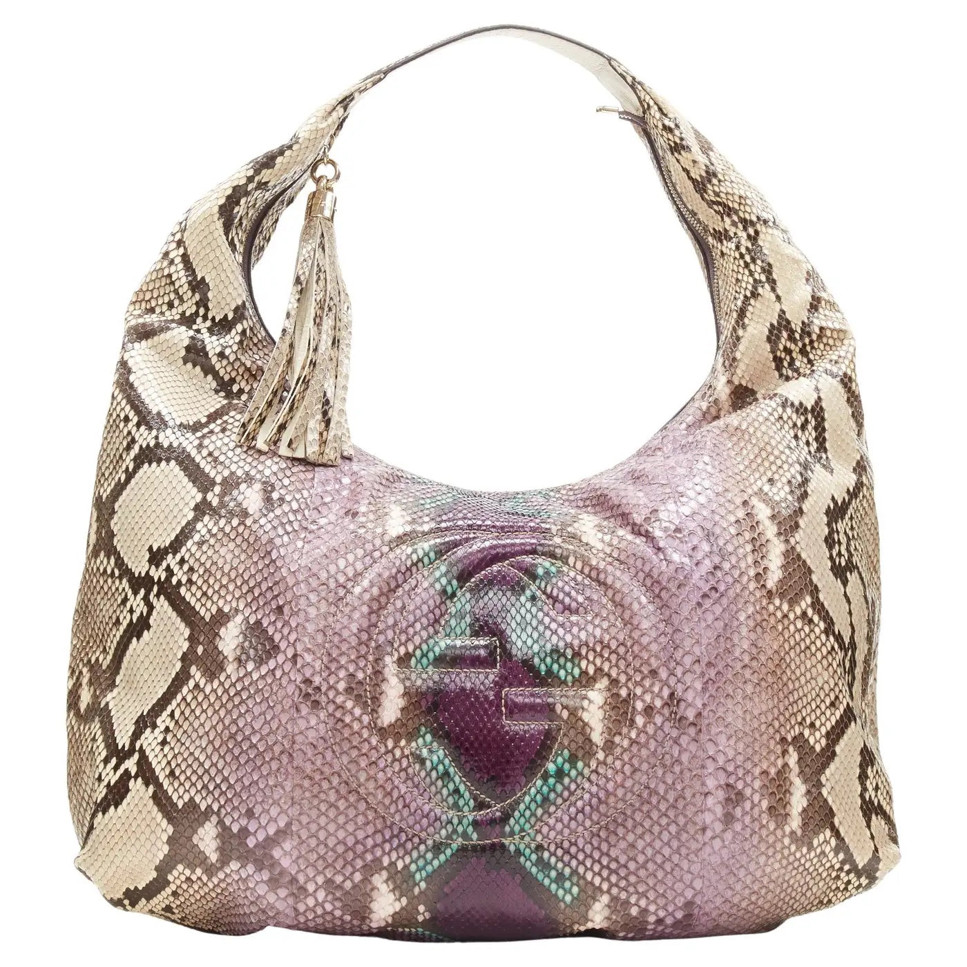 Gucci GRAPE SOHO Python Multicolor Shoulder Bag