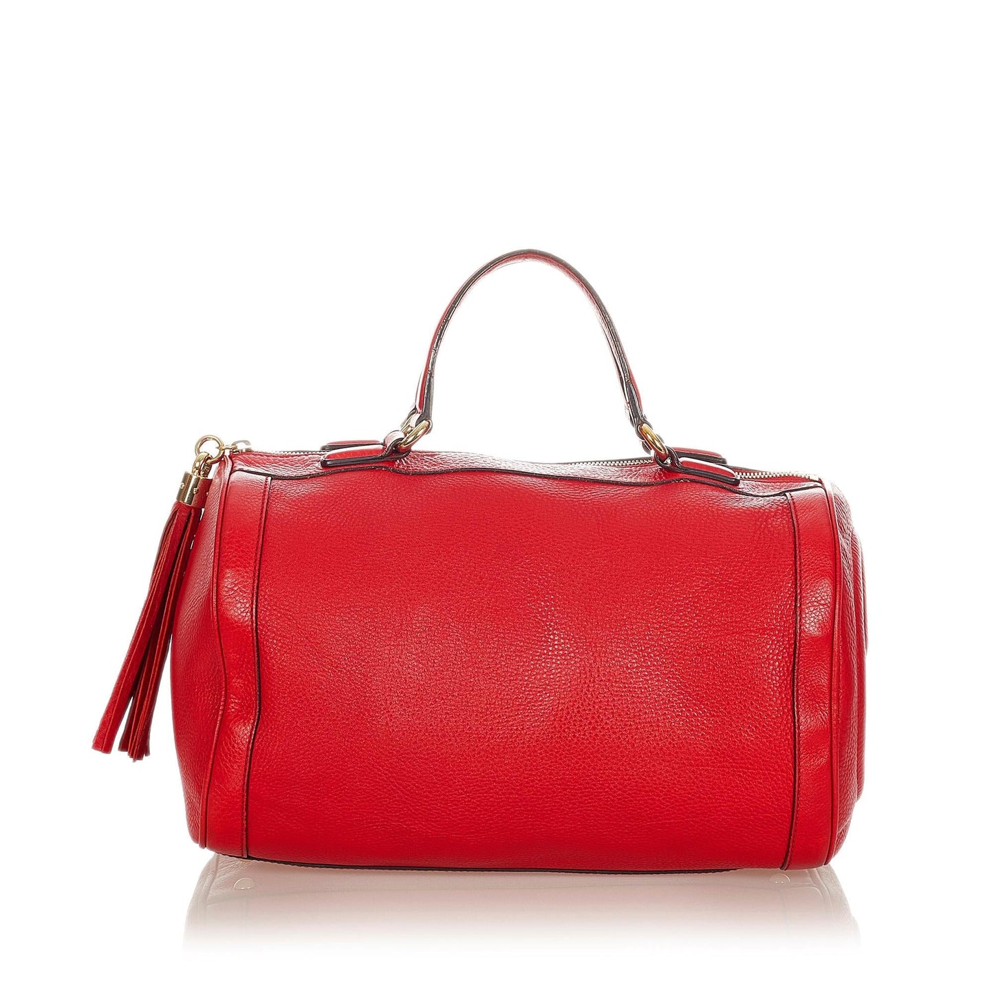 Gucci Soho Boston SHG Leather Calf Red Satchel Bag