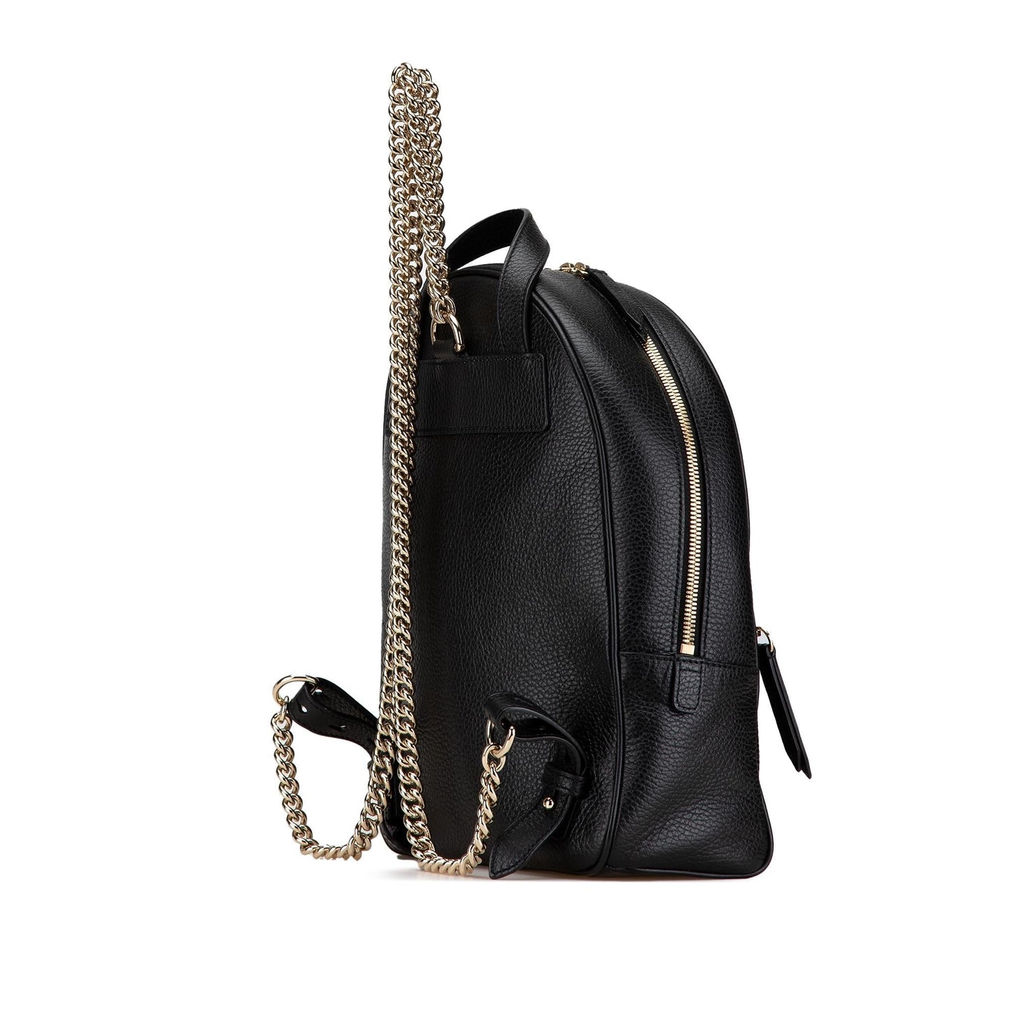 Gucci Soho Backpack Leather Calf Black Chain