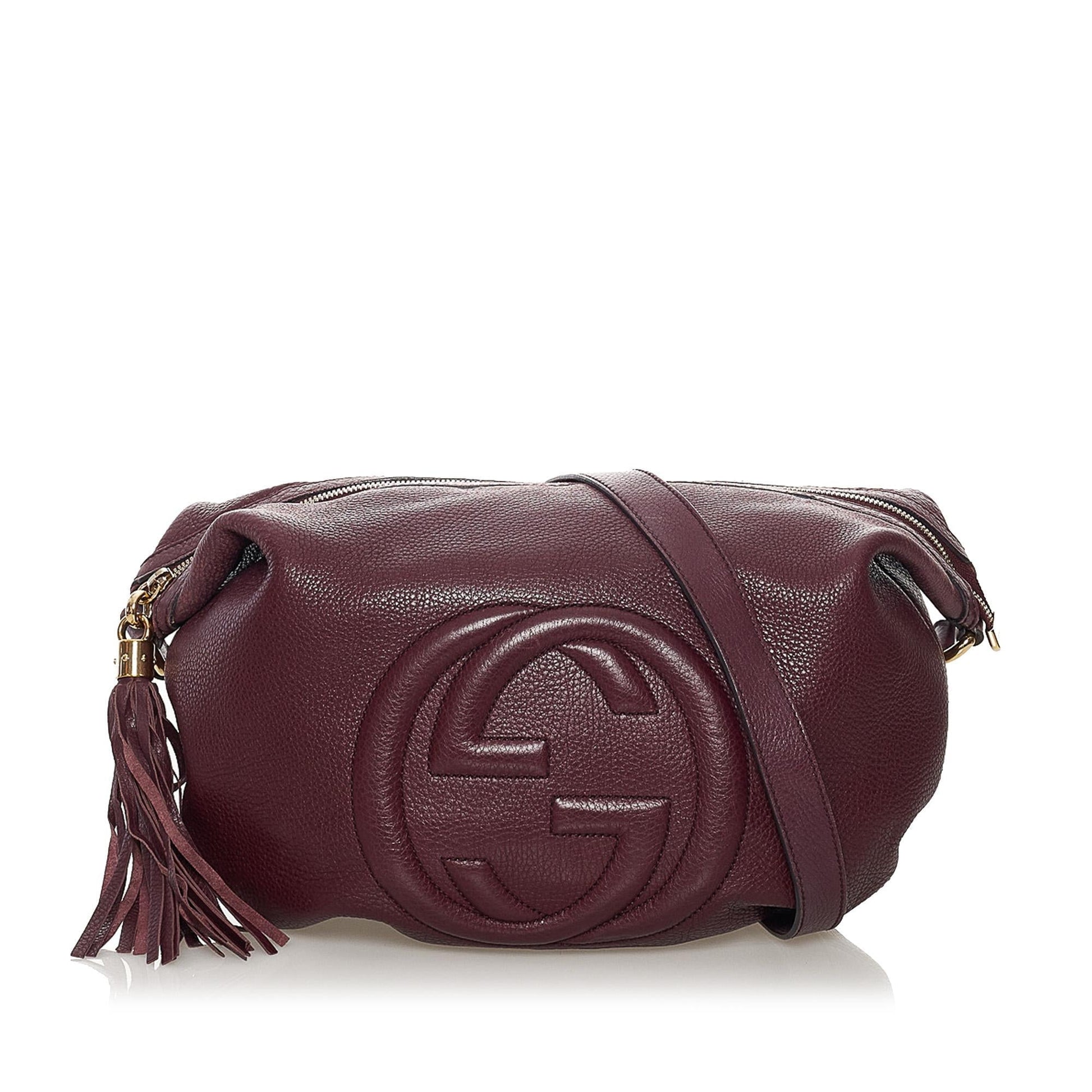 Gucci Soho SHG Leather Calf Red Crossbody Bag