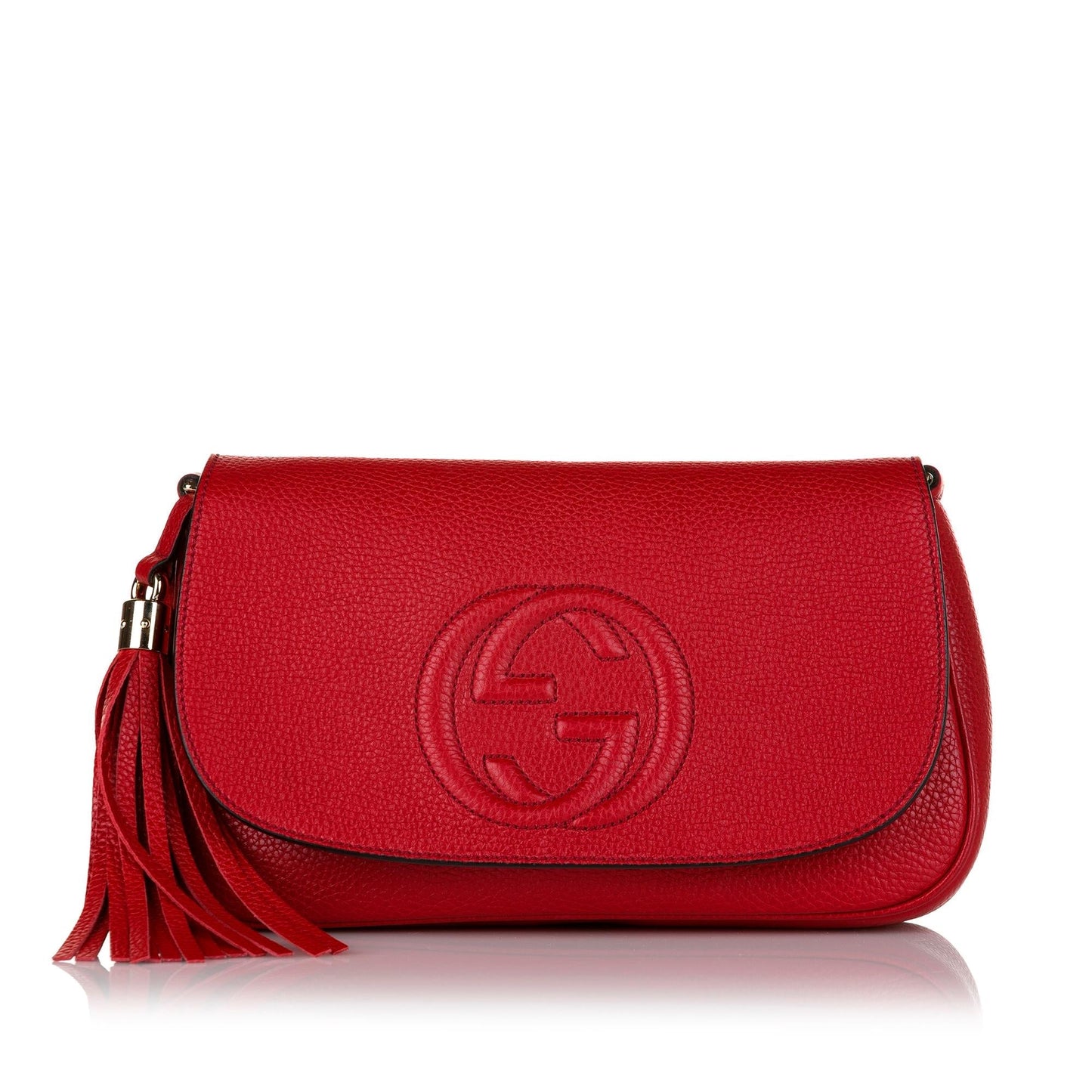 Gucci Soho SHG Leather Calf Red Crossbody Bag Bag Shg