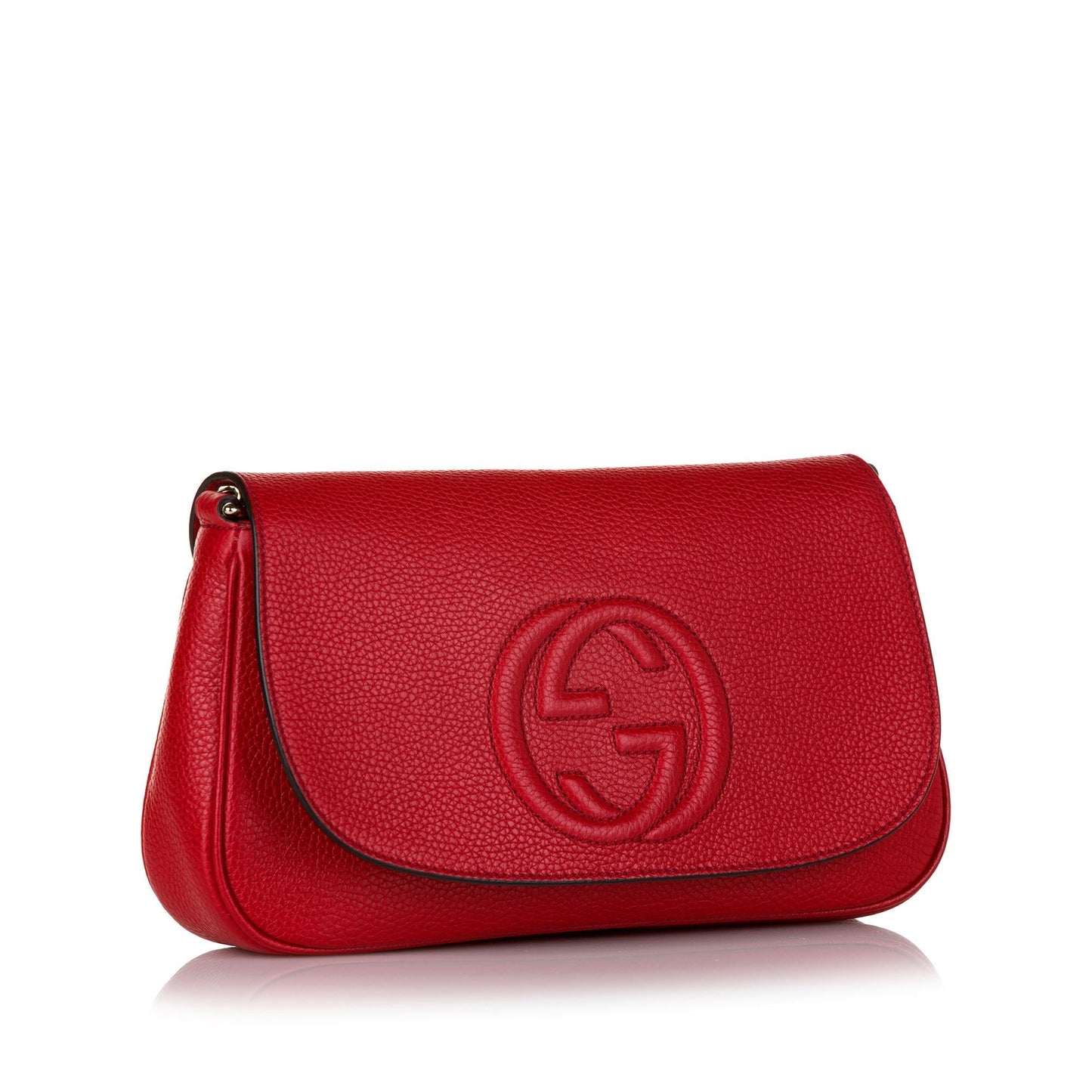 Gucci Soho SHG Leather Calf Red Crossbody Bag Bag Shg