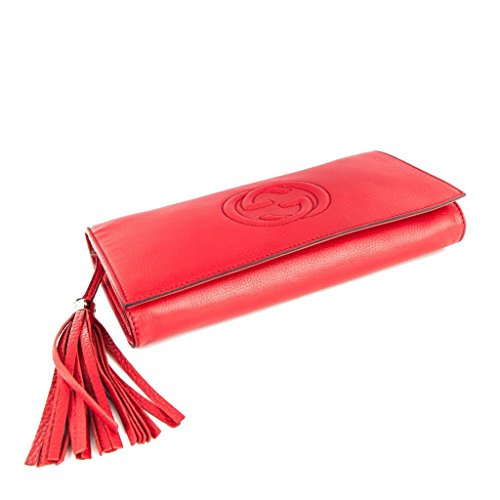 Gucci Soho Envelope Tassel Leather Clutch Bag