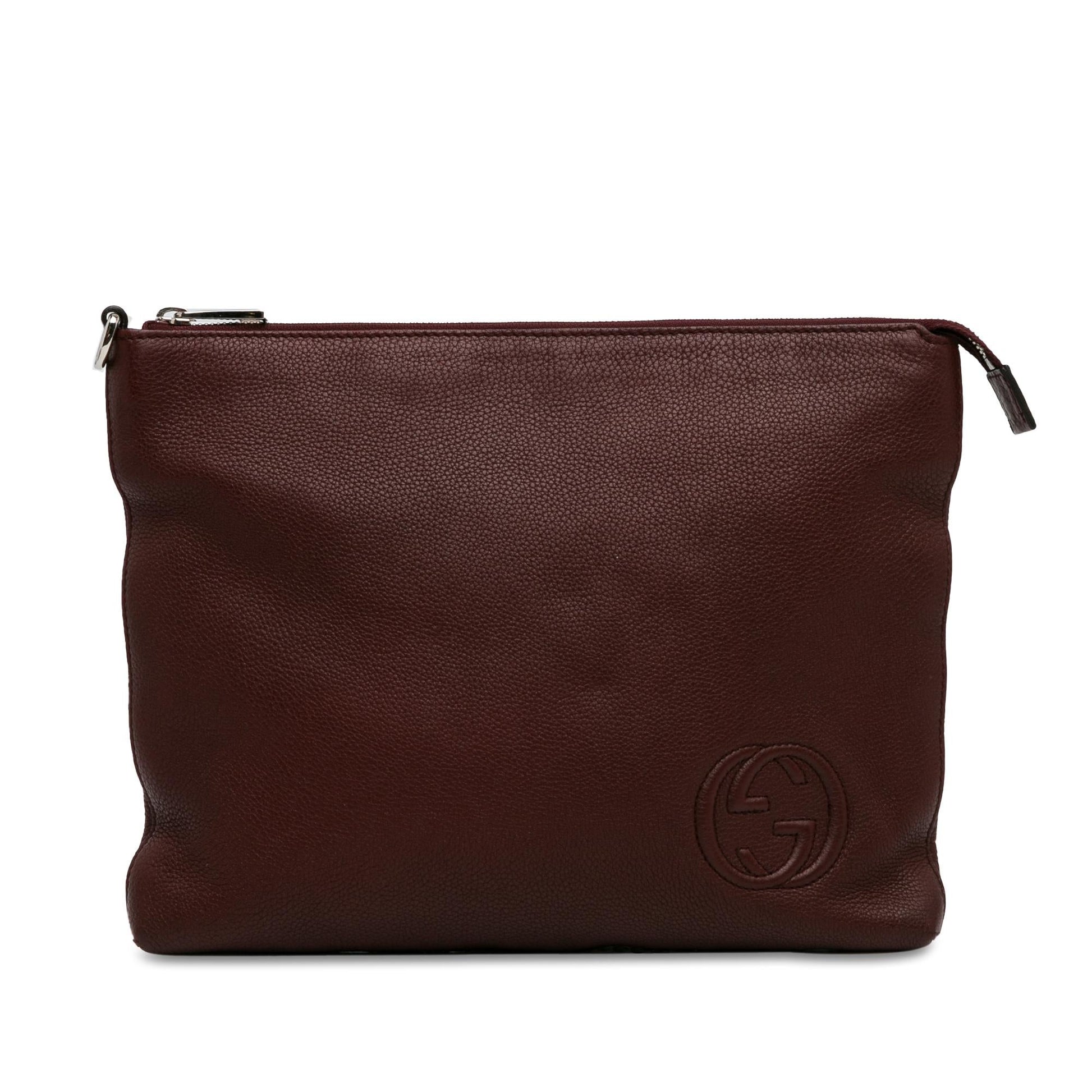 Gucci Soho Pouch SHG-Wb1Mno Leather Calf Red Handbag