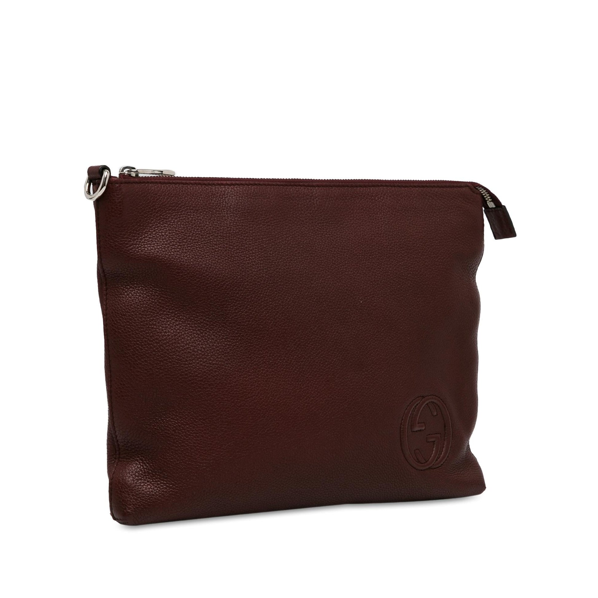 Gucci Soho Pouch SHG-Wb1Mno Leather Calf Red Handbag