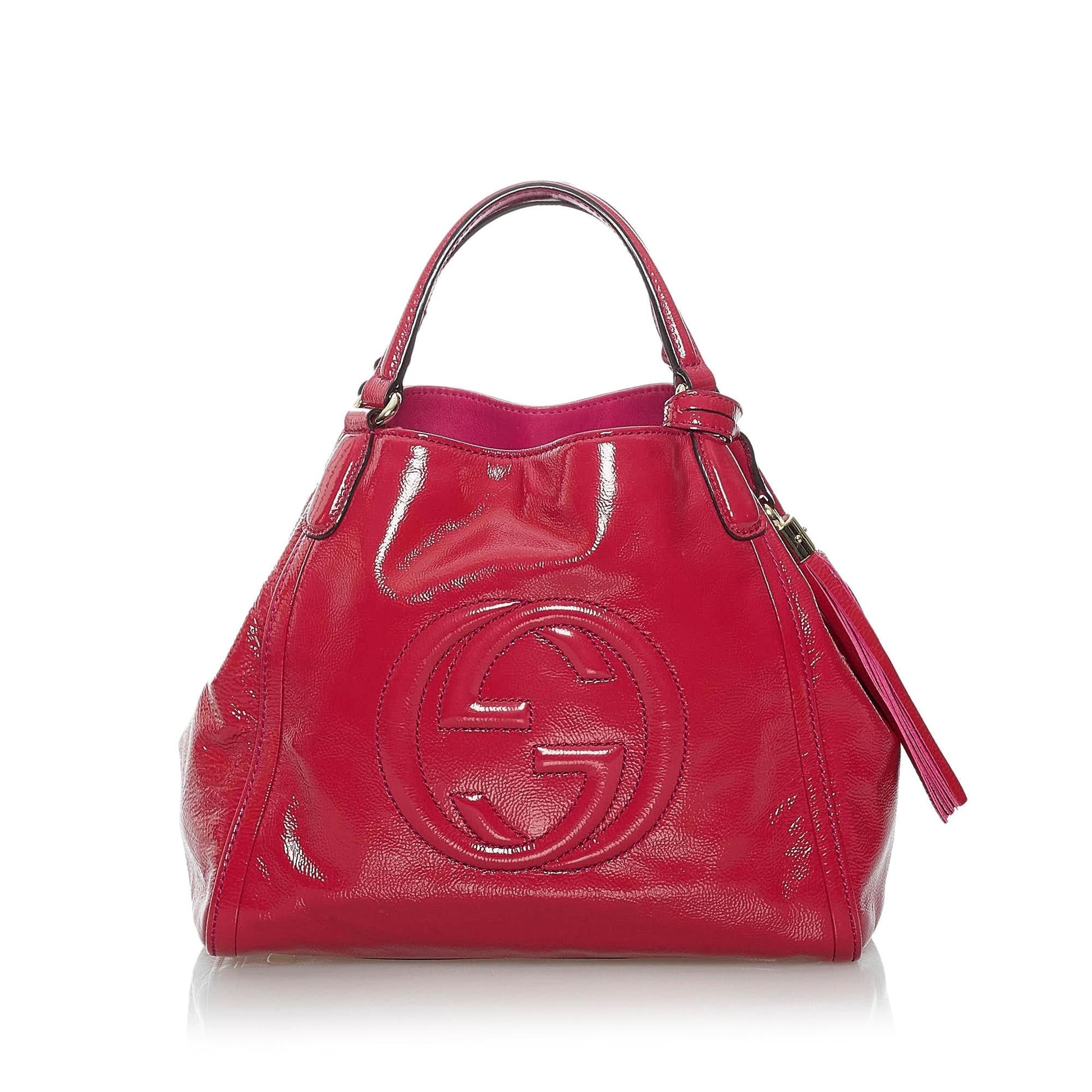 Gucci Soho SHG Leather Patent Pink Satchel Bag 3