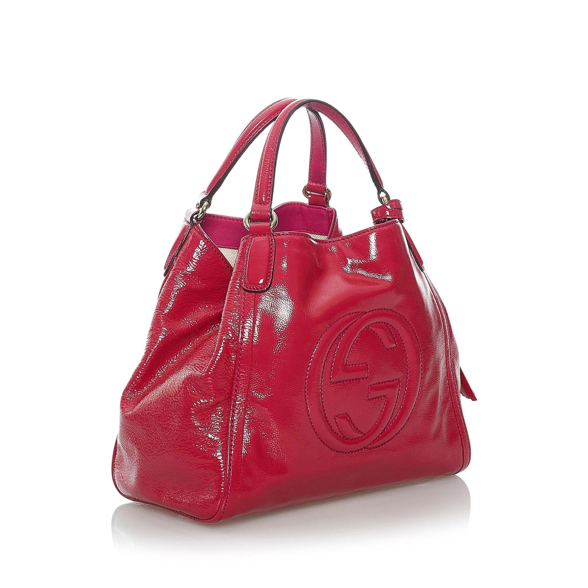 Gucci Soho SHG Leather Patent Pink Satchel Bag 3