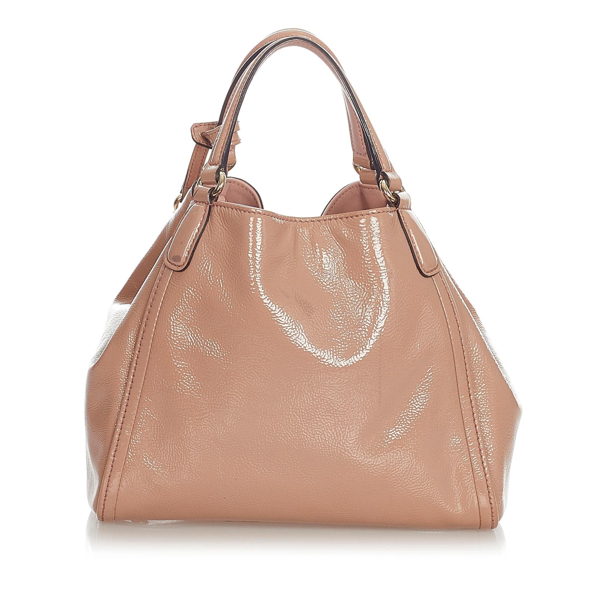 Gucci Soho SHG Leather Patent Brown Satchel Bag 3