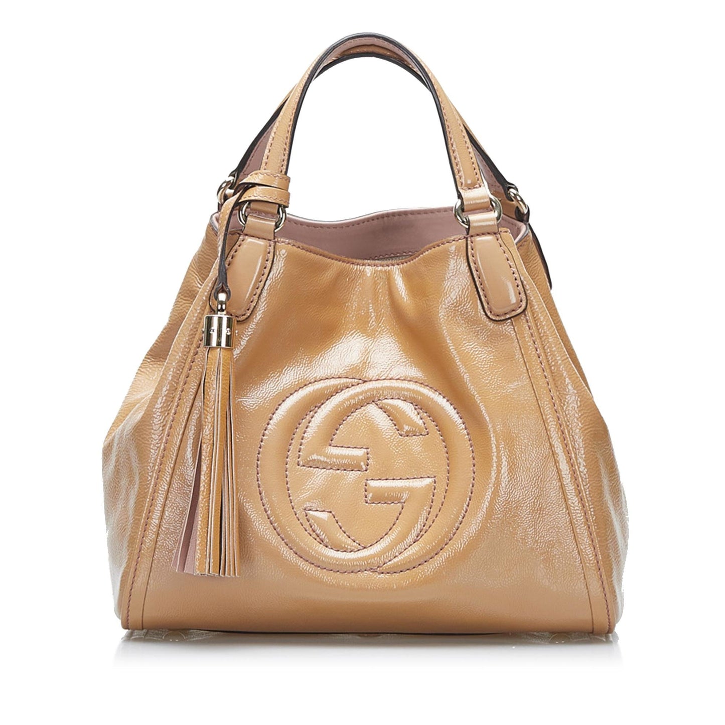 Gucci Soho SHG-BwqHXl Leather Patent Brown Satchel Bag