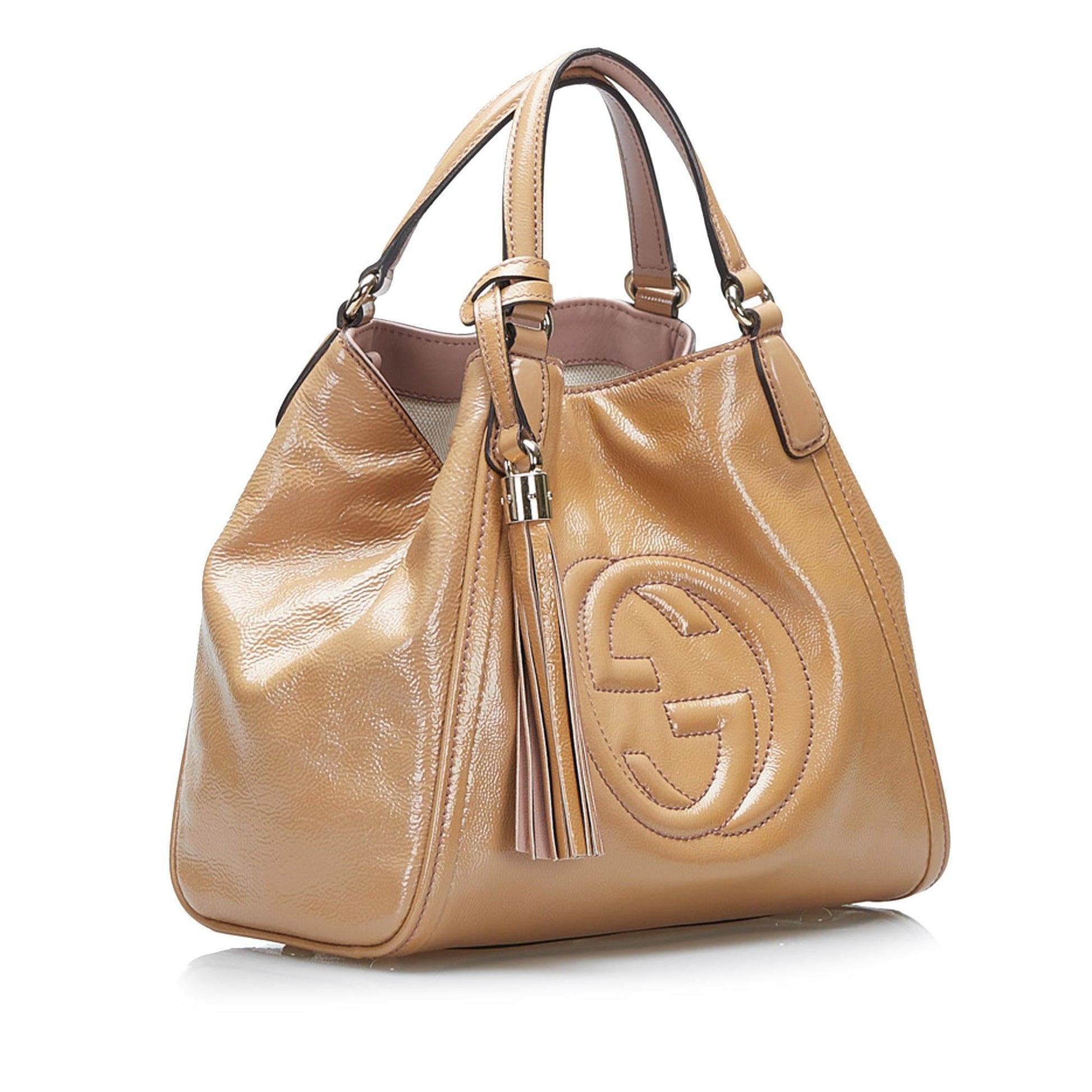 Gucci Soho SHG-BwqHXl Leather Patent Brown Satchel Bag