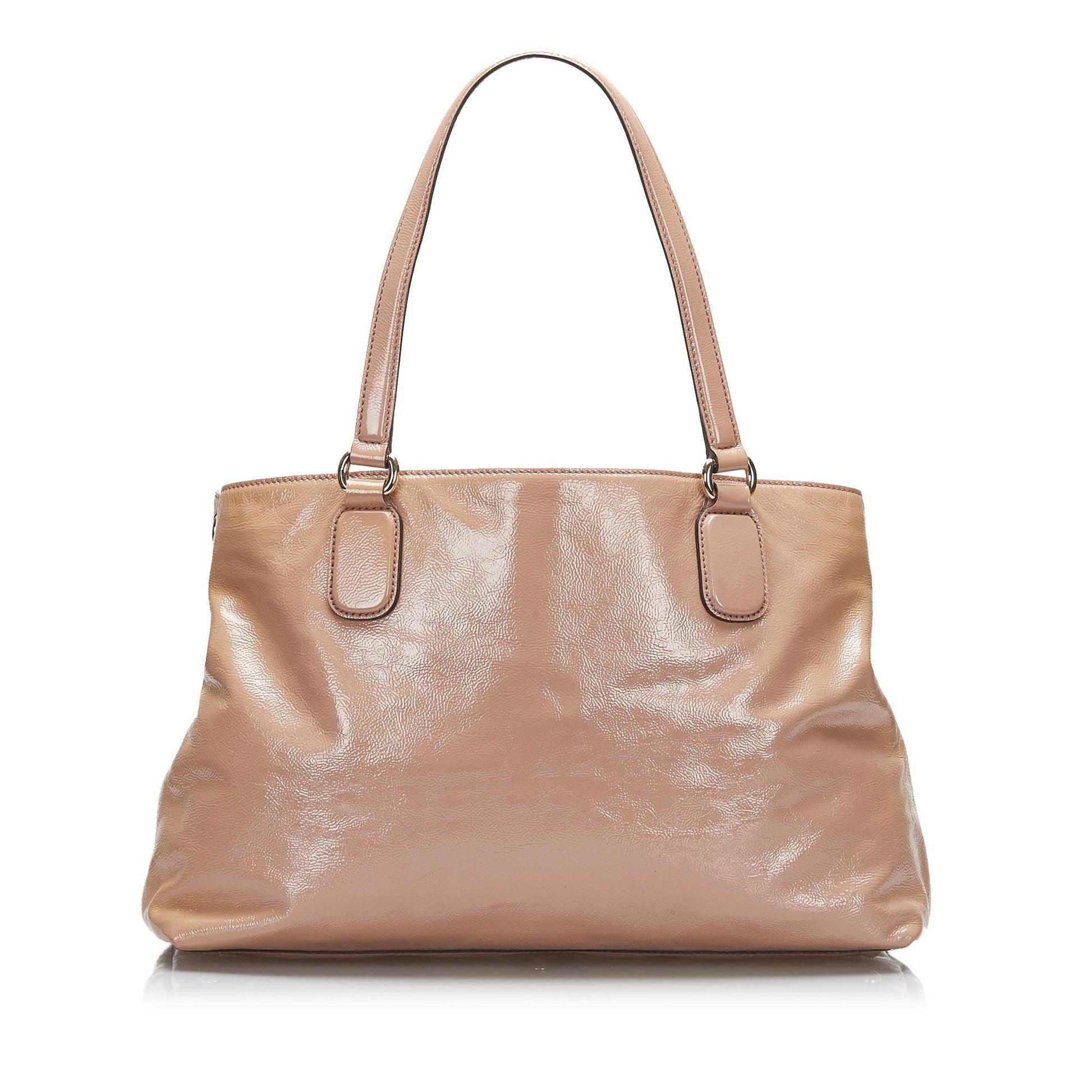 Gucci Soho SHG-h4EhIc Leather Patent Brown Satchel Bag