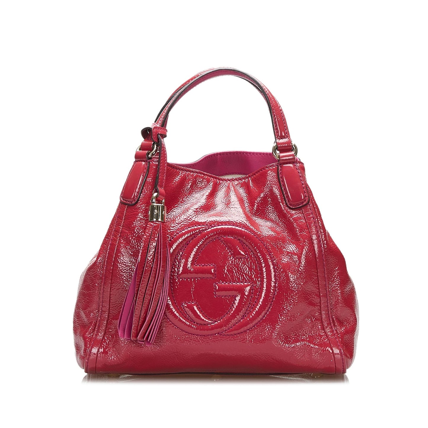 Gucci Soho SHG-o9YYd4 Leather Patent Red Satchel Bag