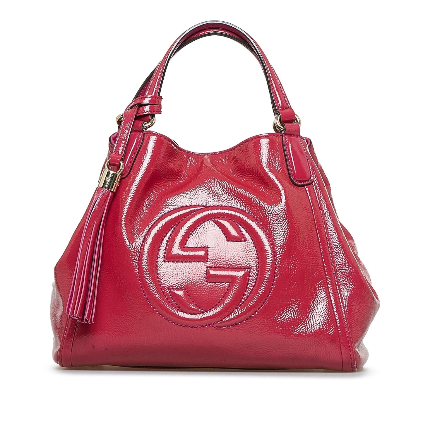 Gucci Soho SHG-WcDjIz Leather Patent Red Satchel Bag