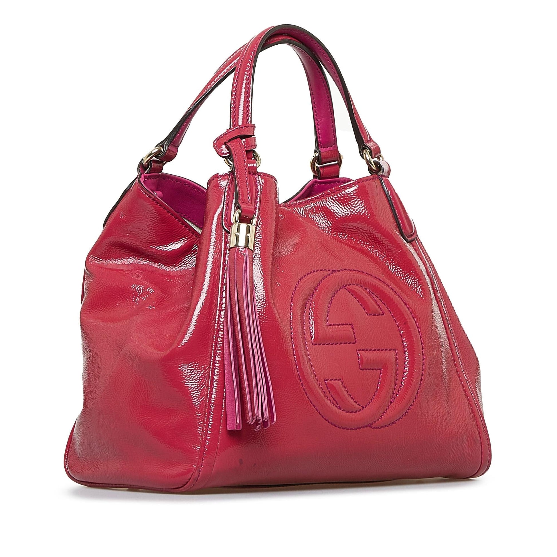 Gucci Soho SHG-WcDjIz Leather Patent Red Satchel Bag