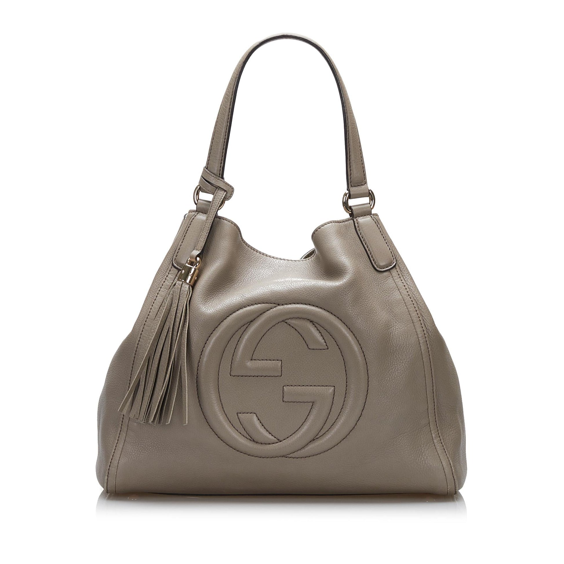 Gucci Soho SHG-SaKrir Calf Grey Tote Bag