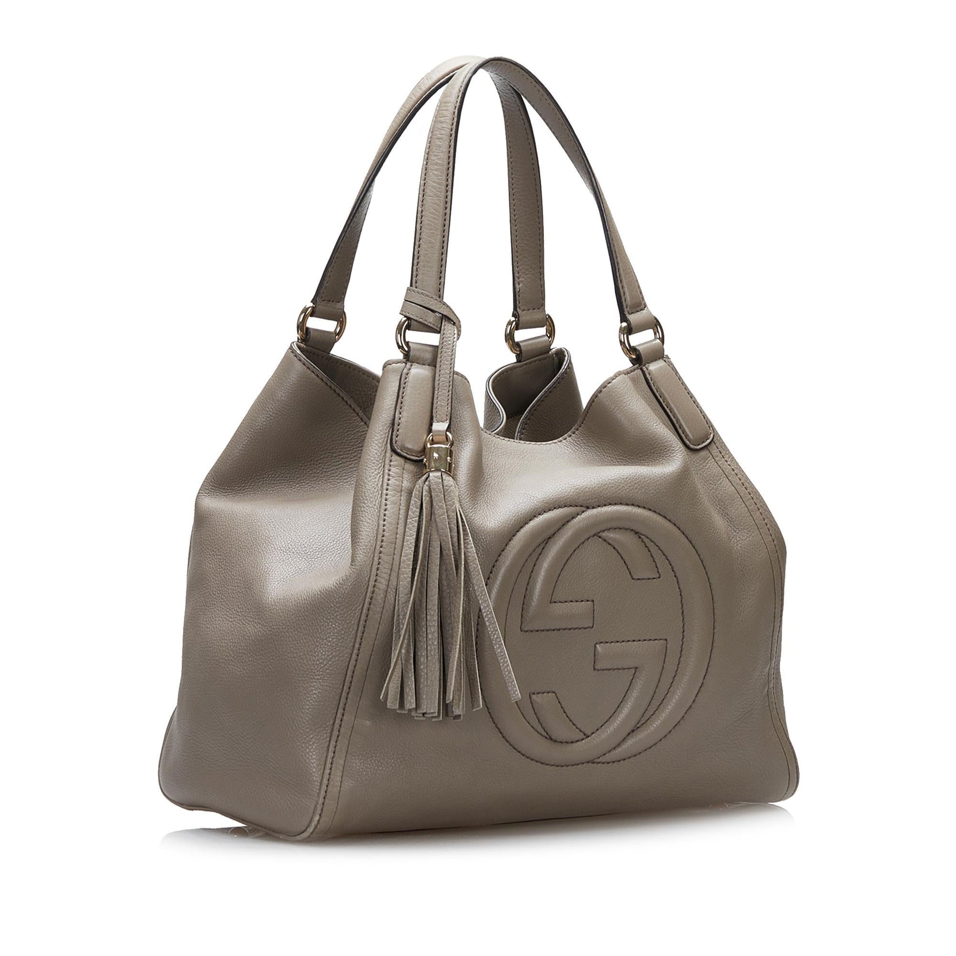 Gucci Soho SHG-SaKrir Calf Grey Tote Bag