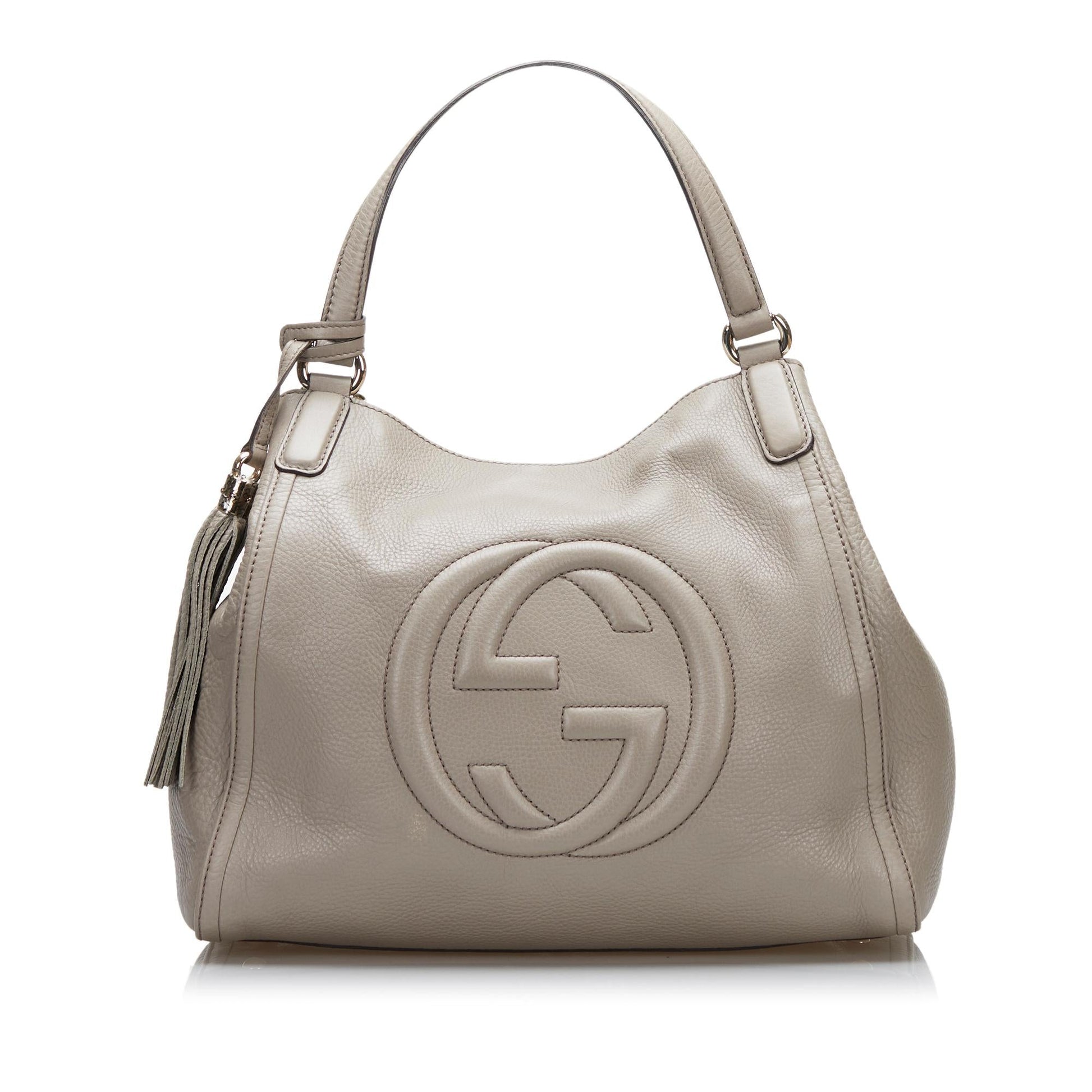 Gucci Soho SHG Calf Grey Tote Bag