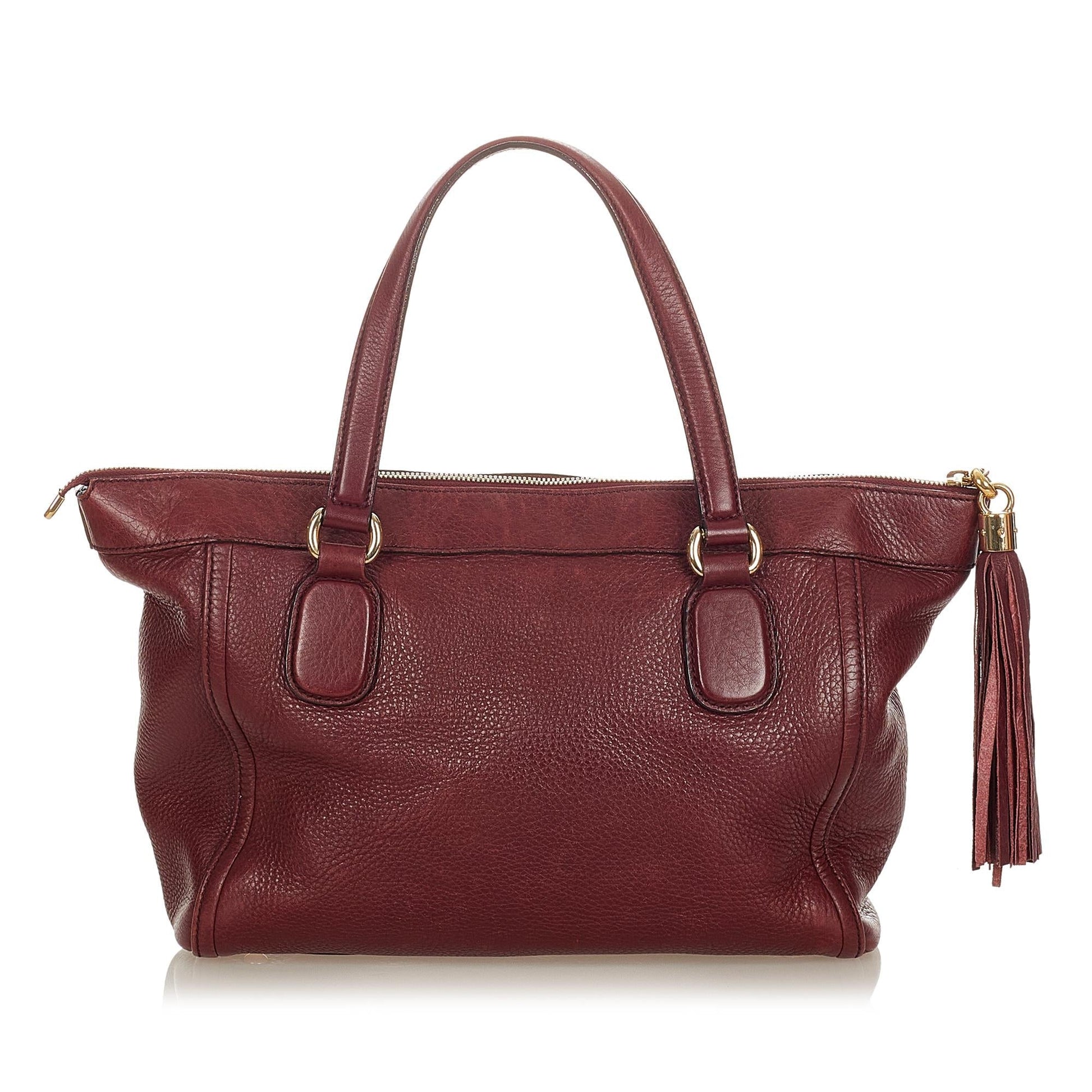 Gucci Soho Working SHG Leather Calf Brown Tote Bag Bag Shg