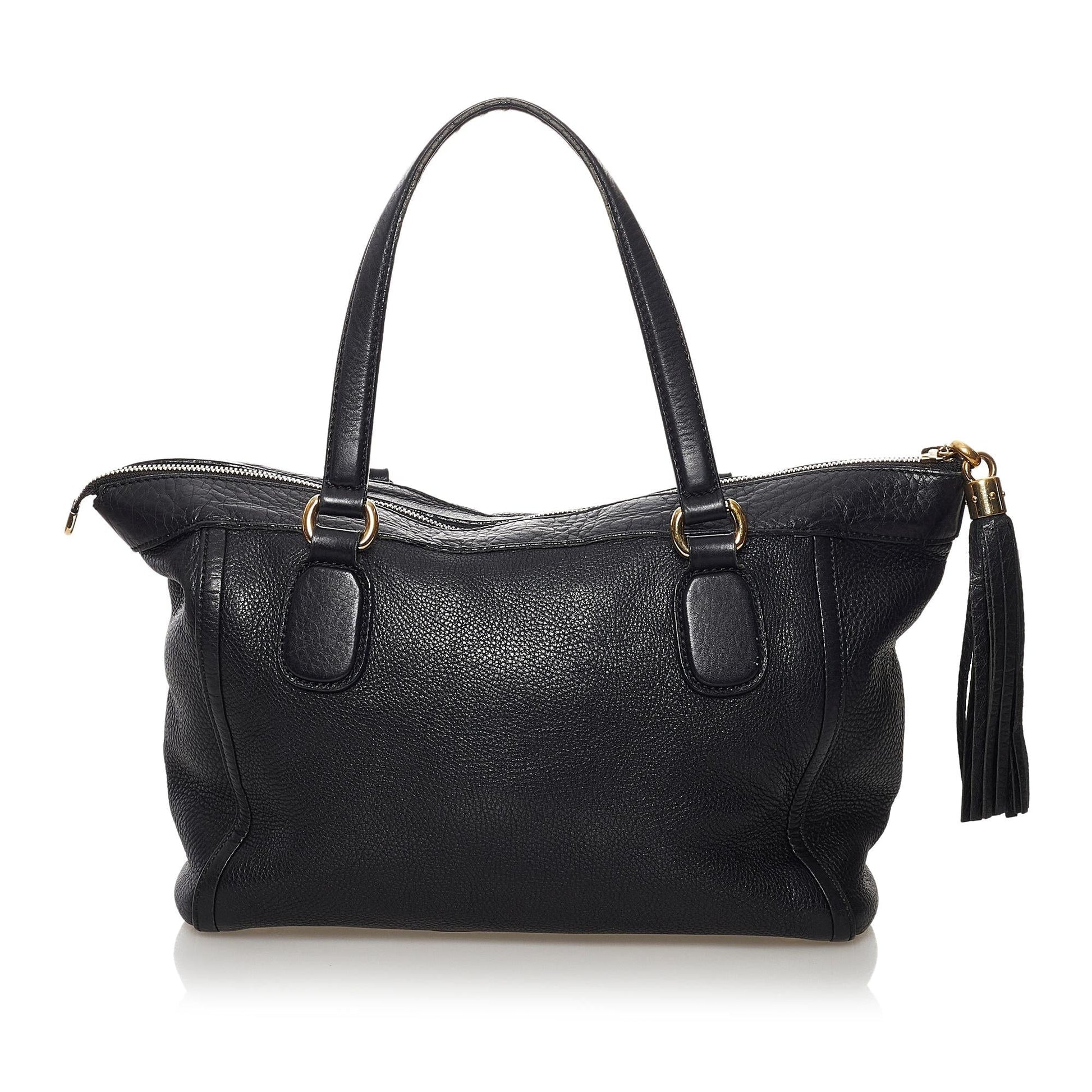 Gucci Soho Working SHG Leather Calf Black Tote Bag