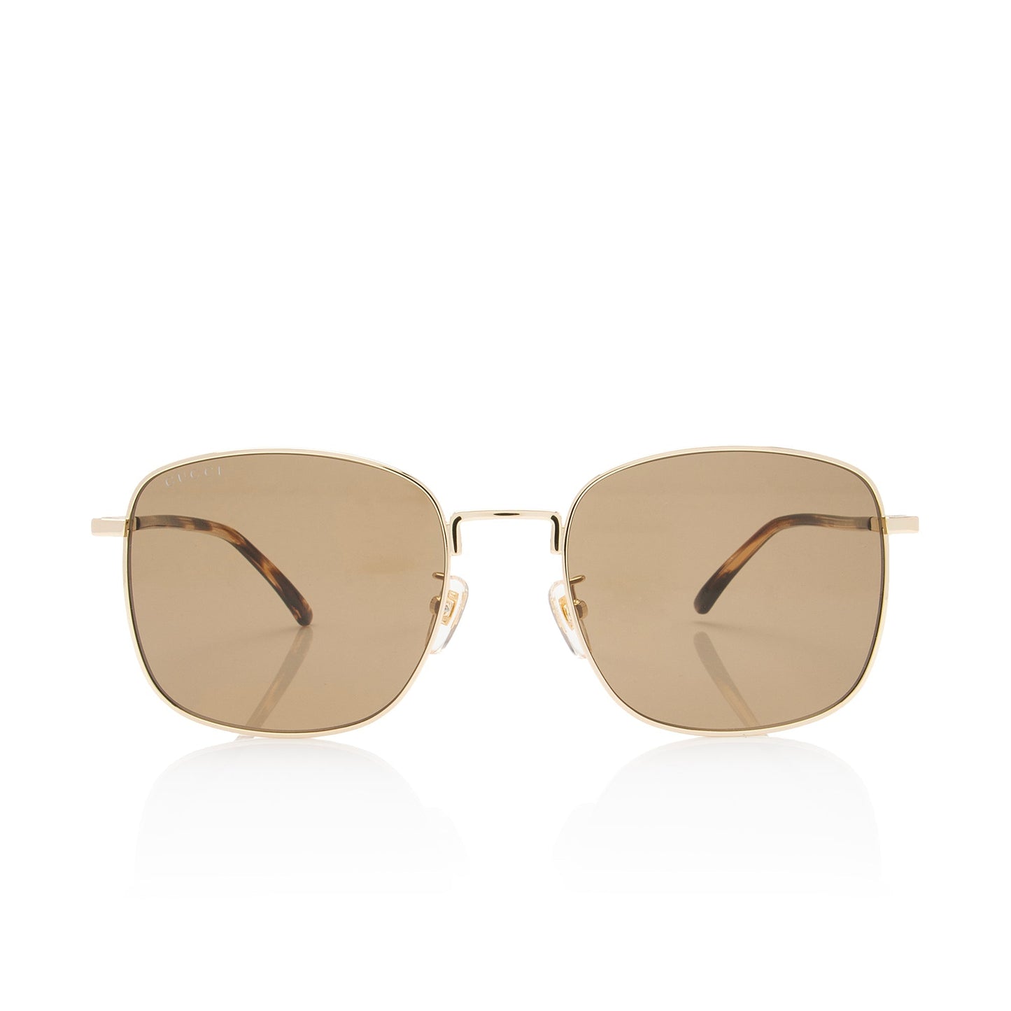 Gucci Square Sunglasses SHF-3WGGPD Brown Gold Accessory