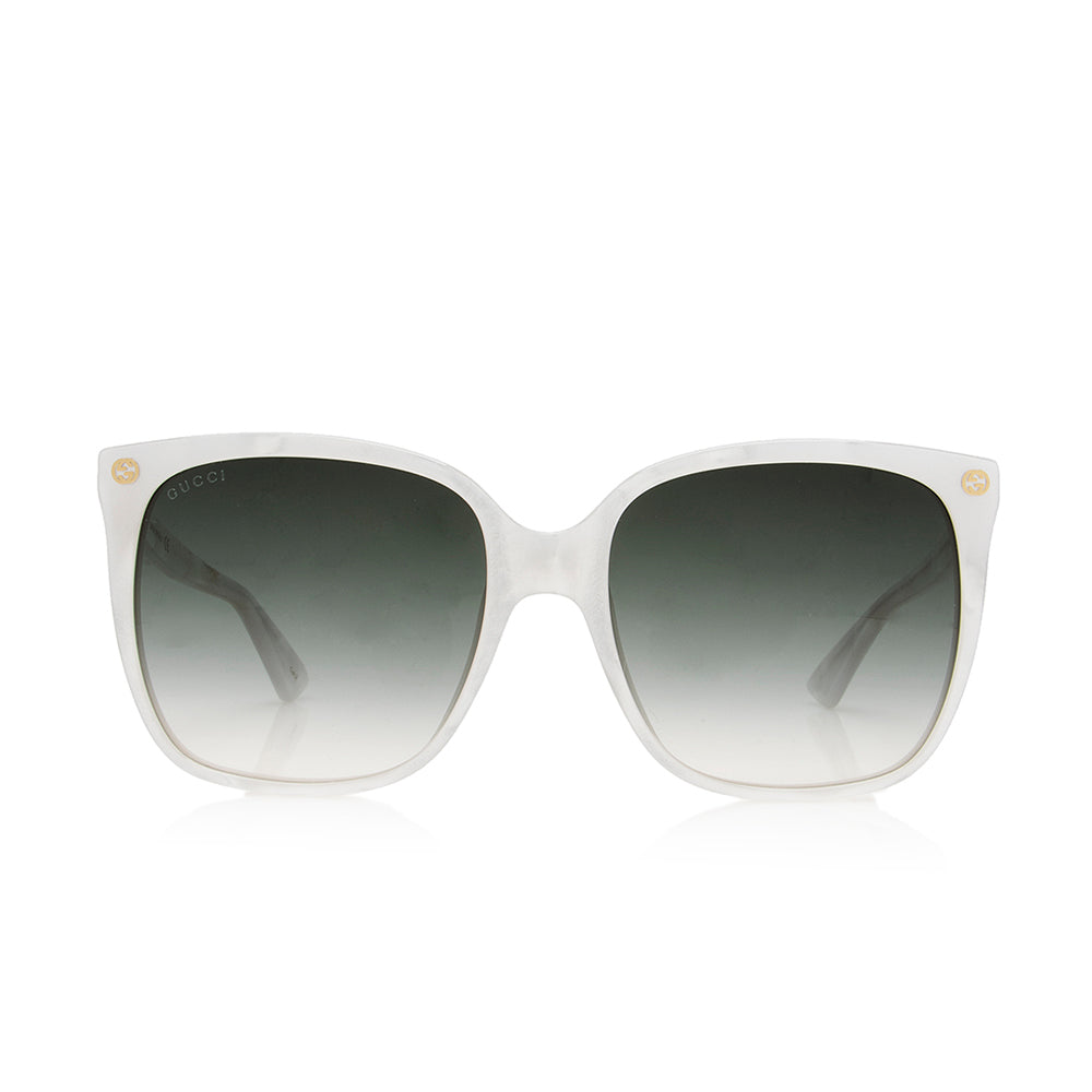 Gucci Square GG Sunglasses SHF White Accessory