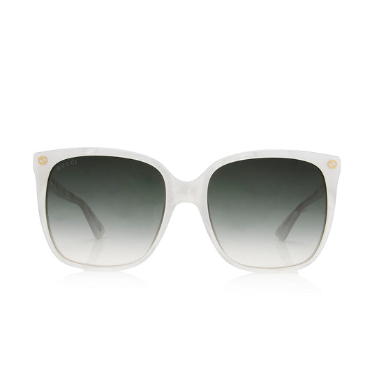 Gucci Square GG Sunglasses SHF White Accessory