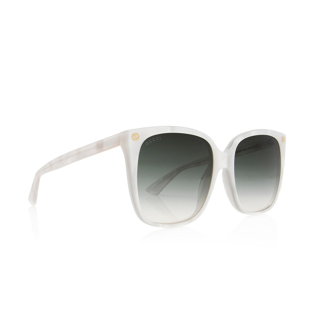 Gucci Square GG Sunglasses SHF White Accessory