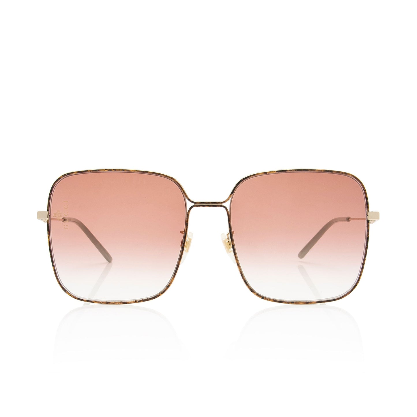 Gucci Square GG Sunglasses SHF-xRh450 Blue Pink Gold Accessory