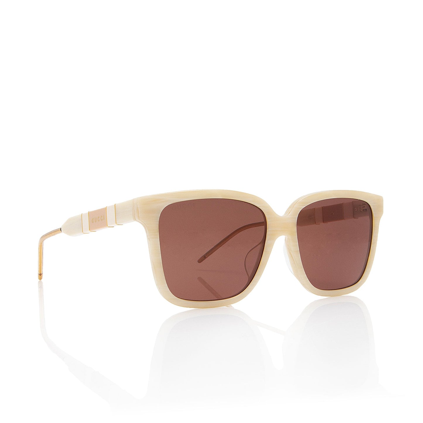 Gucci Square Sunglasses Brown Beige Accessory