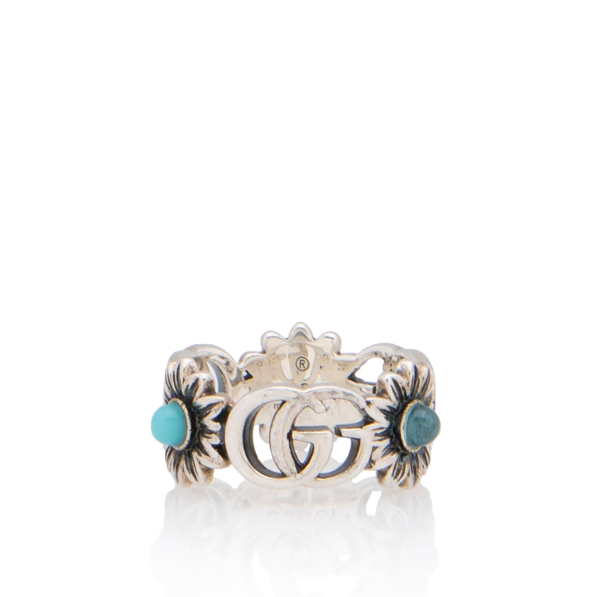 Gucci Sterling Mother Of Pearl Marmont Ring Size Silver Jewelry
