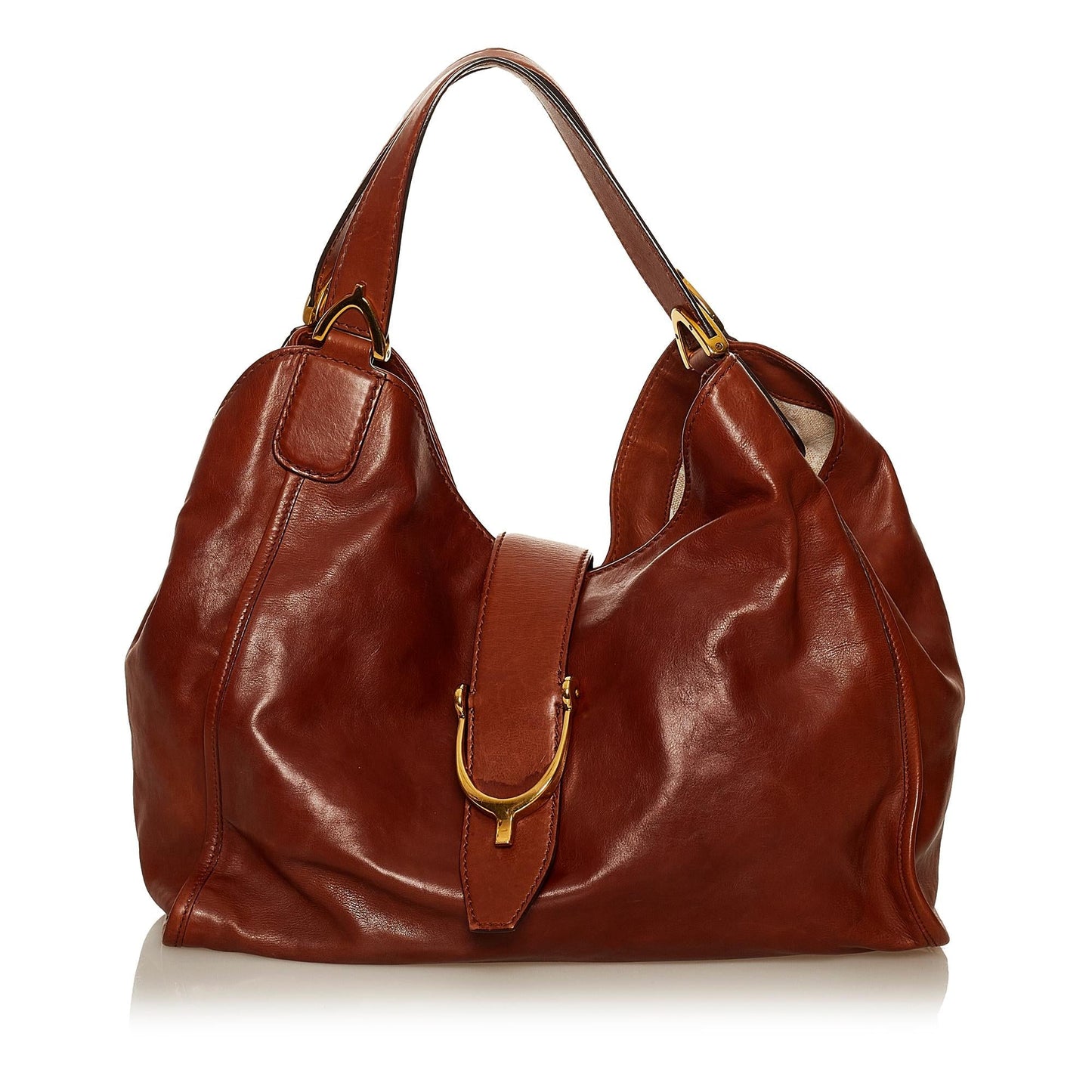 Gucci Stirrup SHG Leather Calf Brown Shoulder Bag