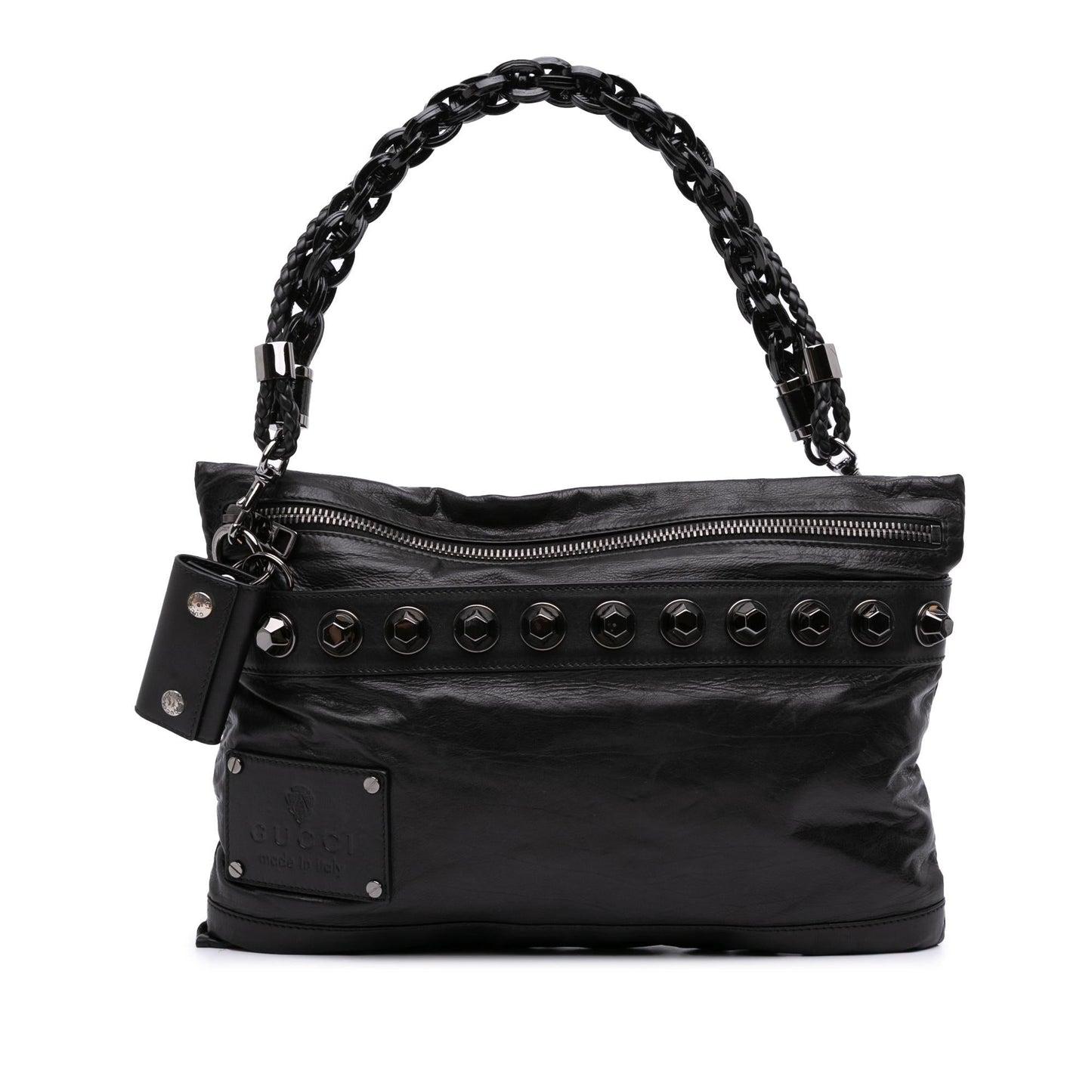 Gucci Studded Calfskin Shoulder Bag