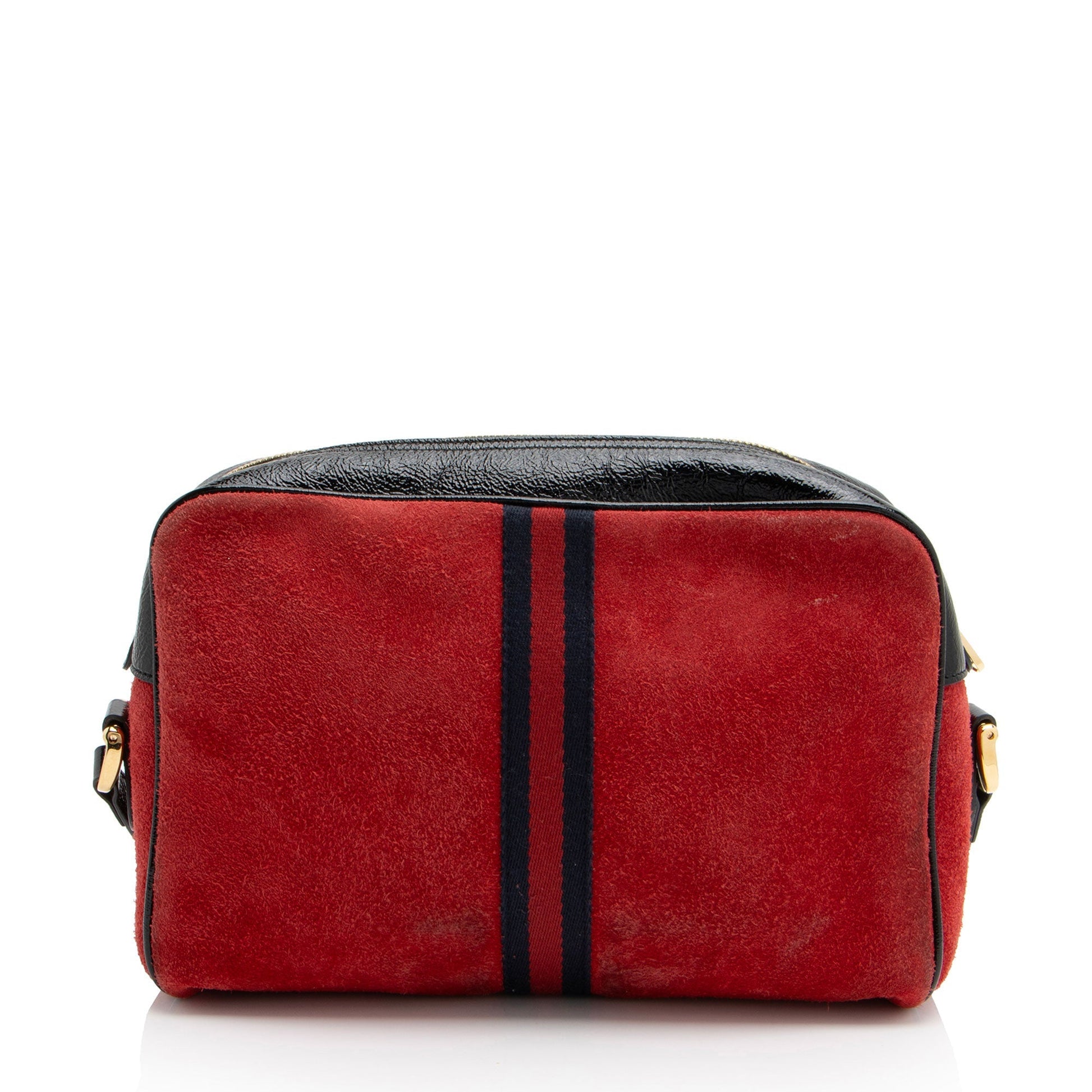 Gucci Ophidia Camera Leather Suede Nylon Patent Shoulder Bag